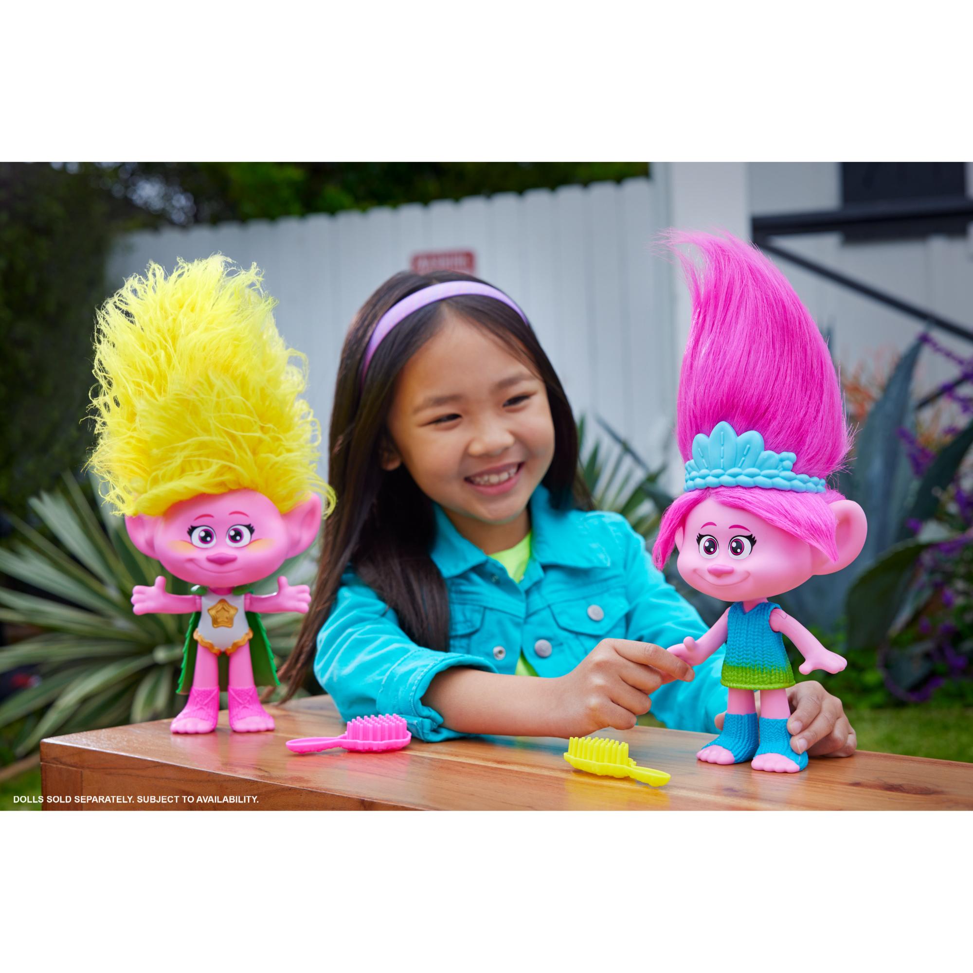 Hot Sale! DreamWorks Trolls 3 Band Together Rainbow Hairtunes Poppy Character Doll