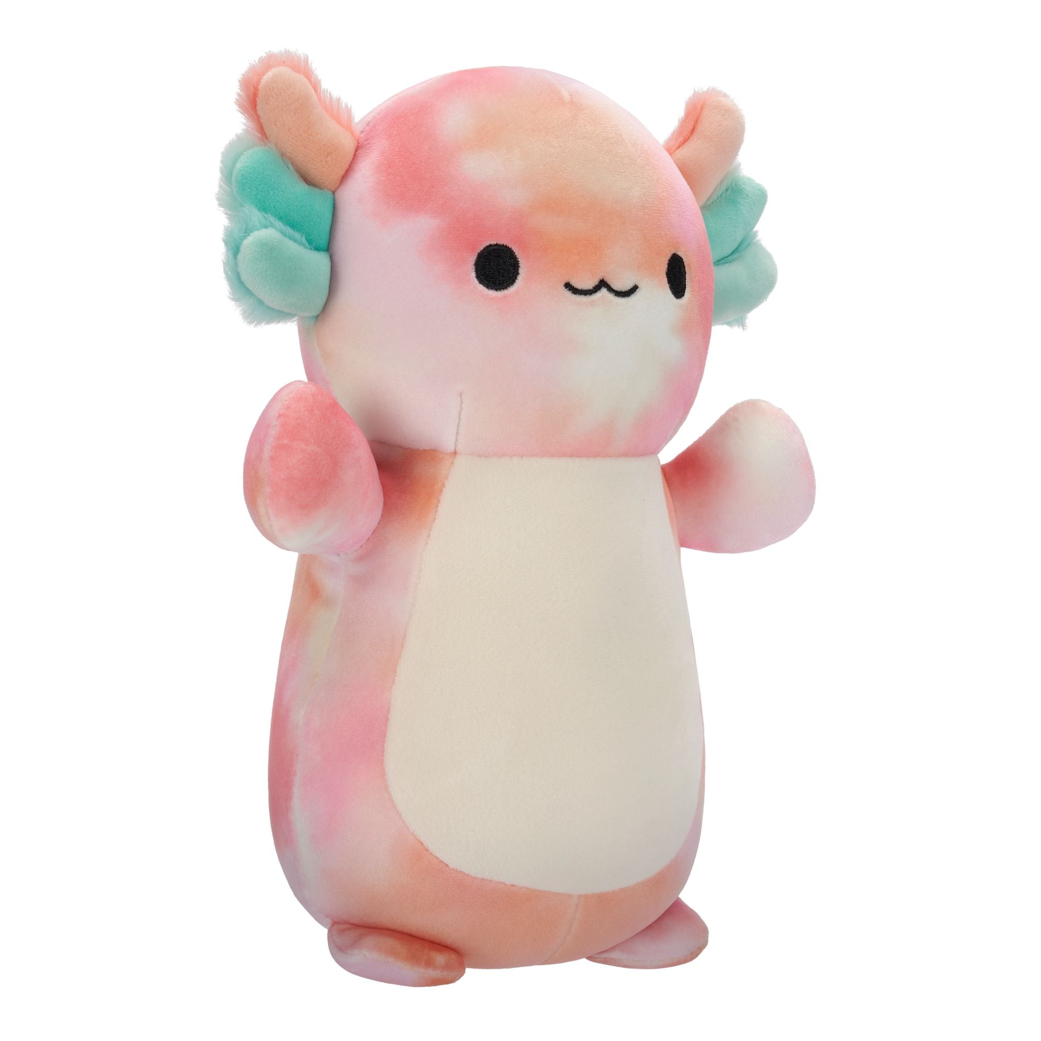 14-Inch Squishmallows Hugmees Plush Toy - Aksel Peach Tie-Dye Axolotl, Great Gift!
