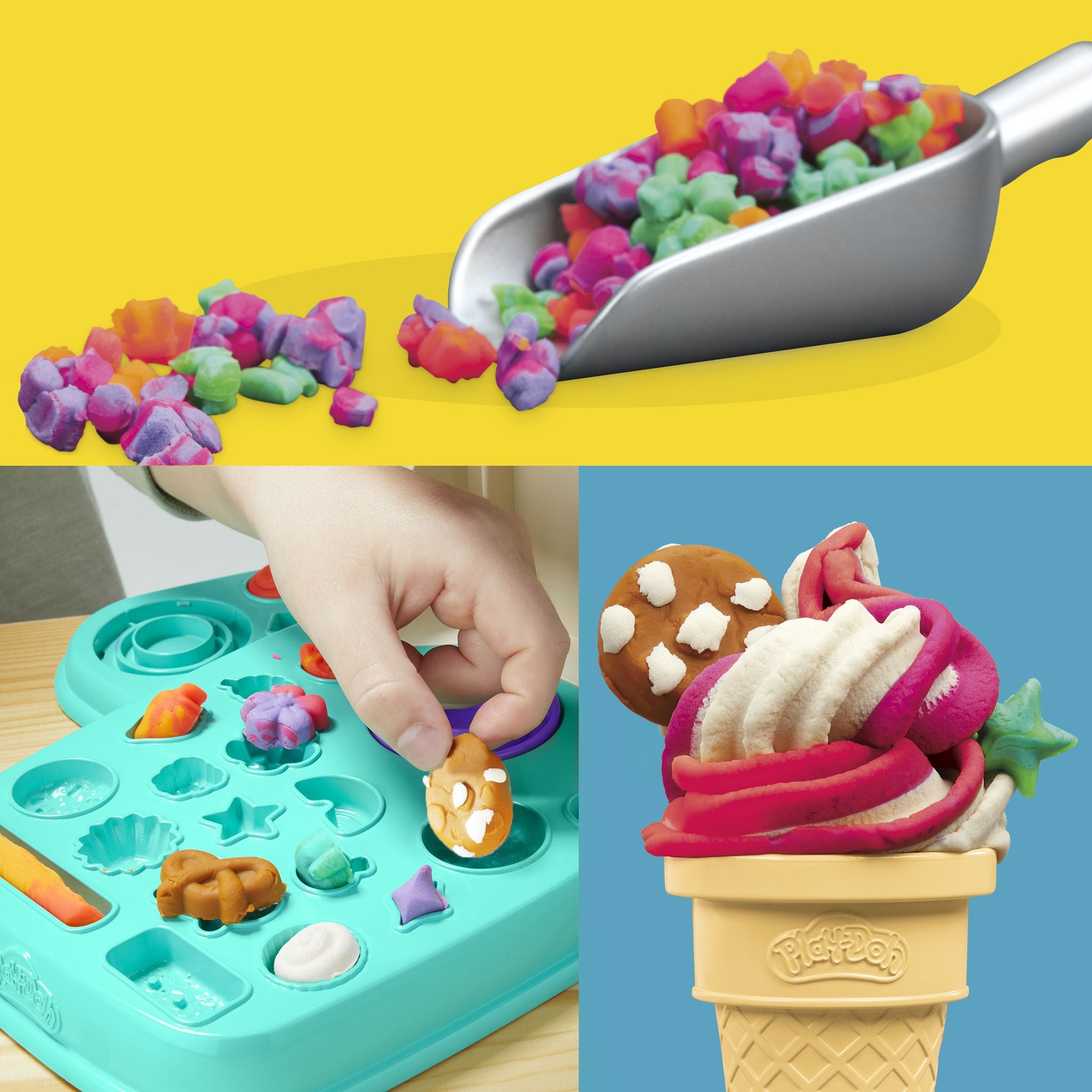 Play-Doh Rainbow Swirl Ice Cream Playset for 3+ Year Olds