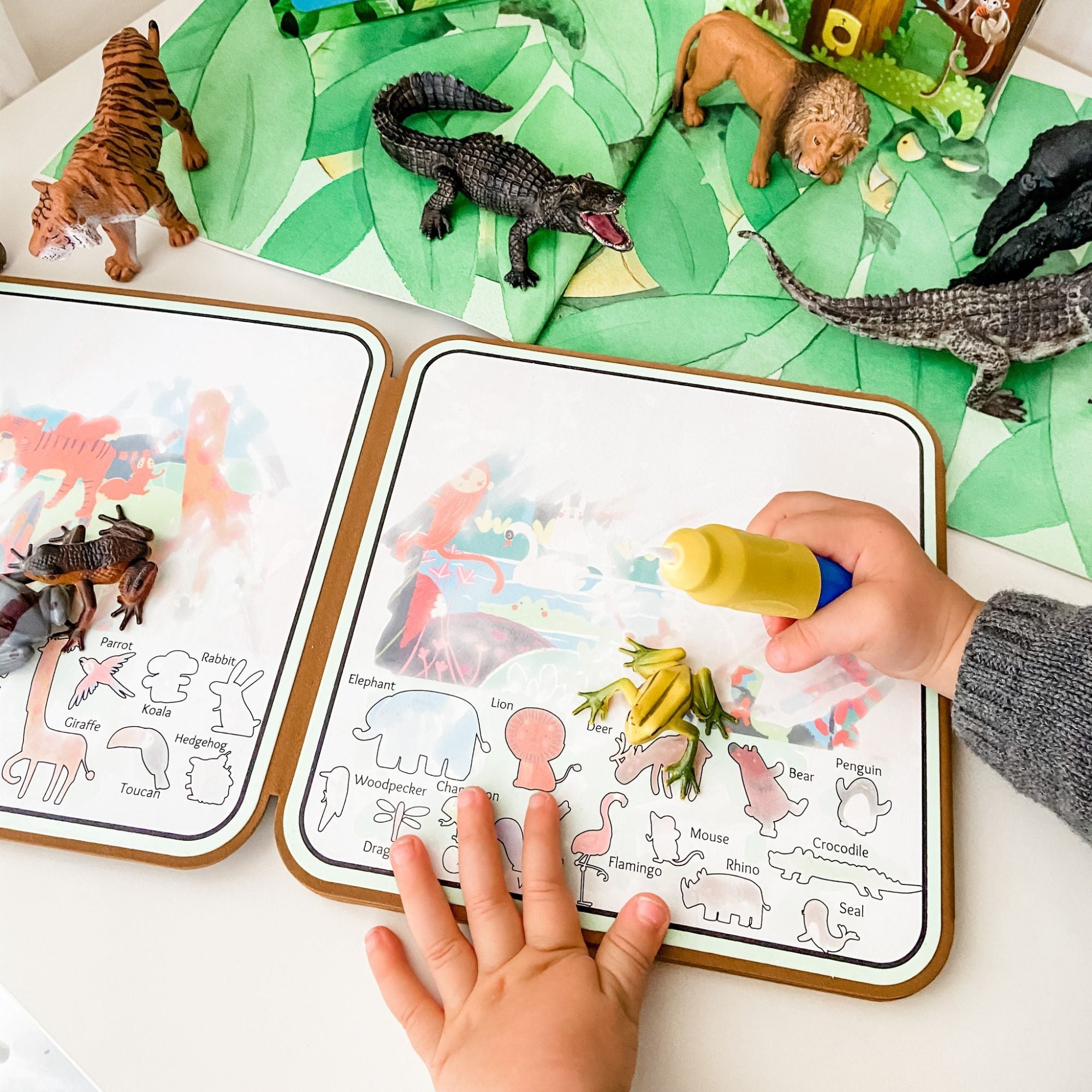 MierEdu Magic Water Doodle Book: Forest Animals - Ideal for Travel