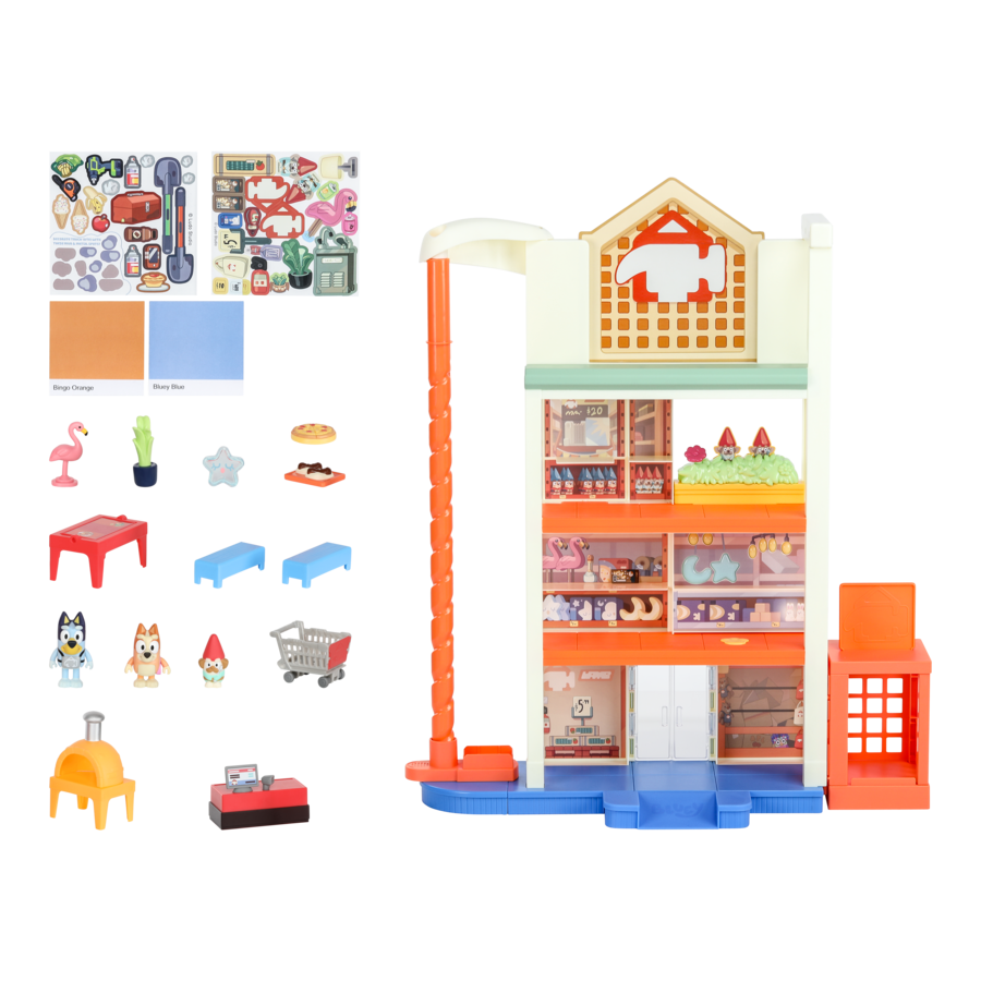 Bluey Season 9 Hammerbarn Shopping Centre Mega Playset with Exclusive Figures
