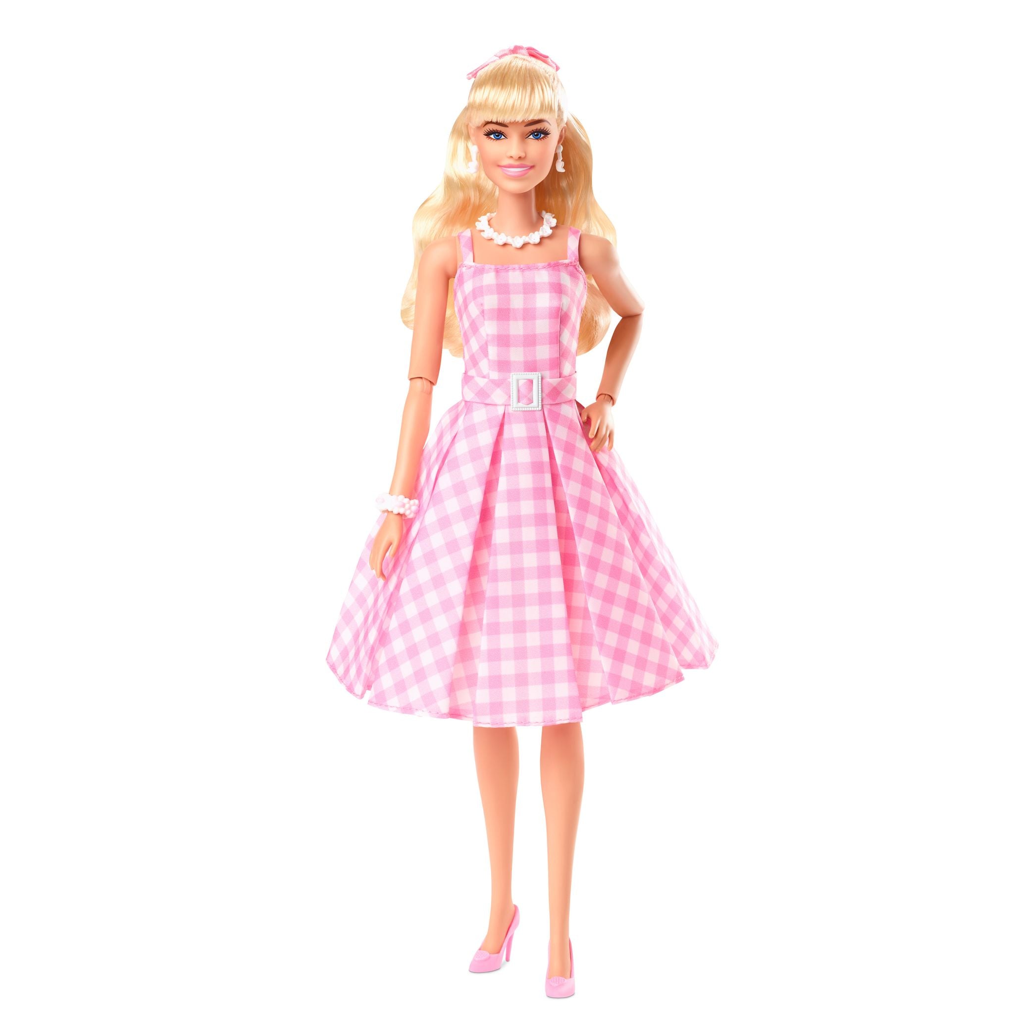 Barbie Doll in Pink Gingham Dress Inspired by Barbie The Movie