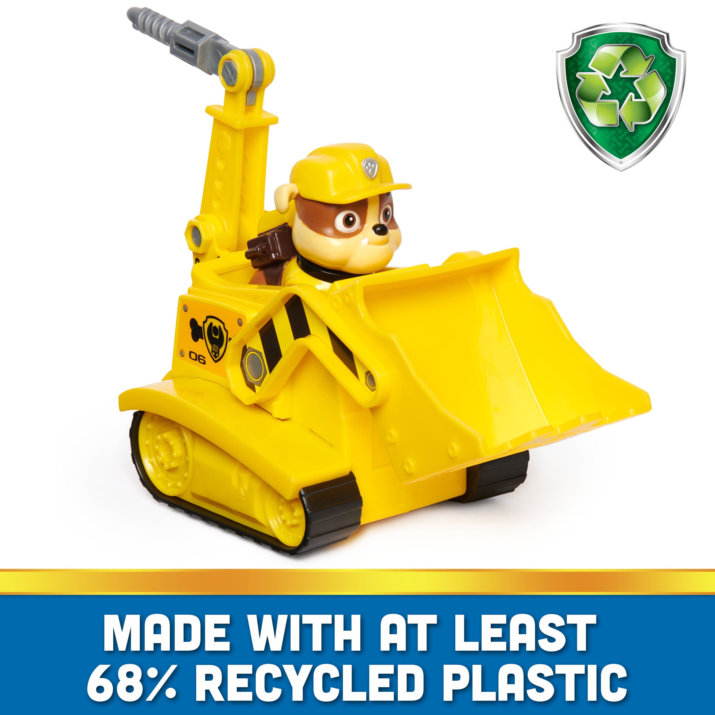 PAW Patrol Rubble's Bulldozer - Sustainable Construction Toy Vehicle for Kids