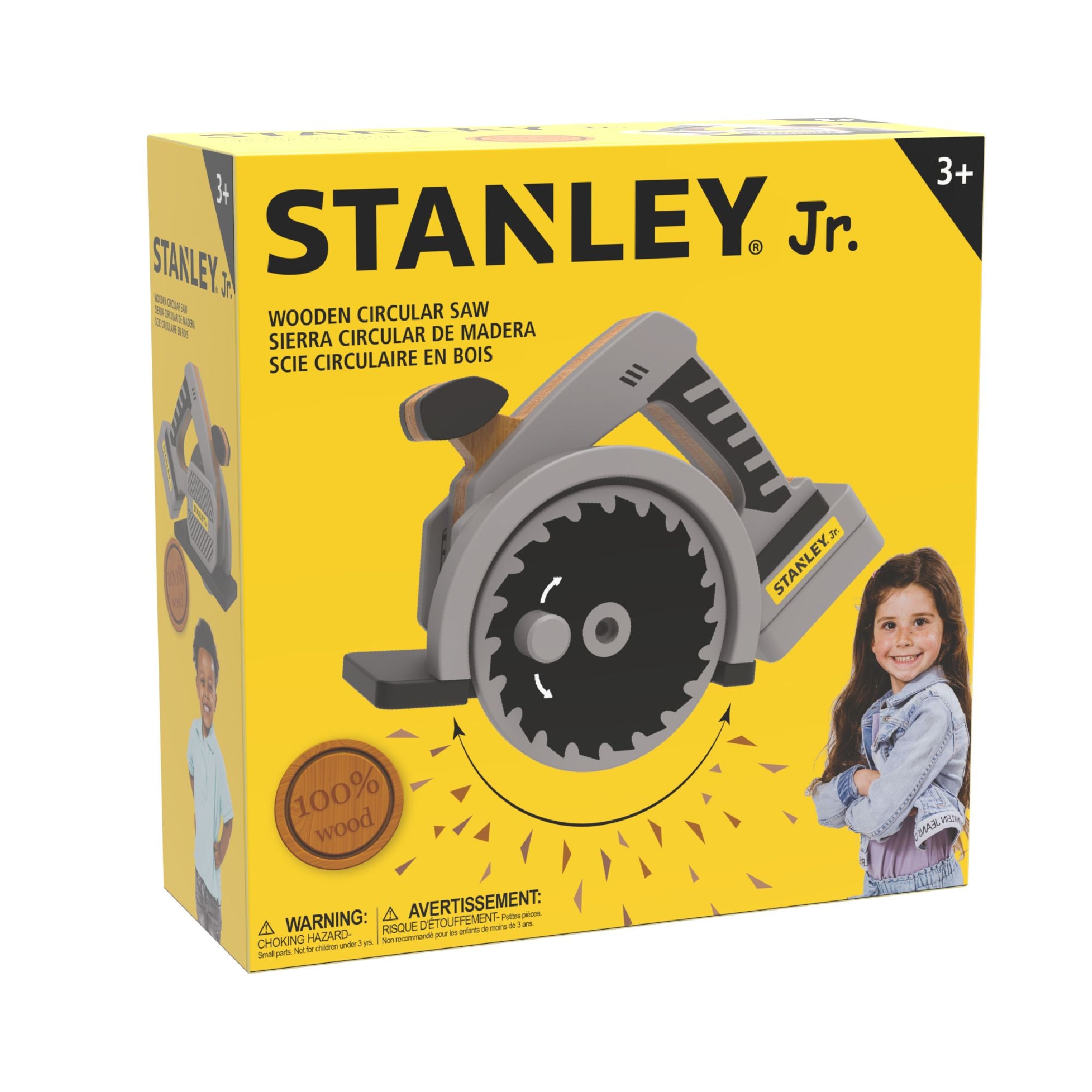 Hot Sale! Stanley Jr. Child - Safe Wooden Pretend Circular Saw for Ages 3+
