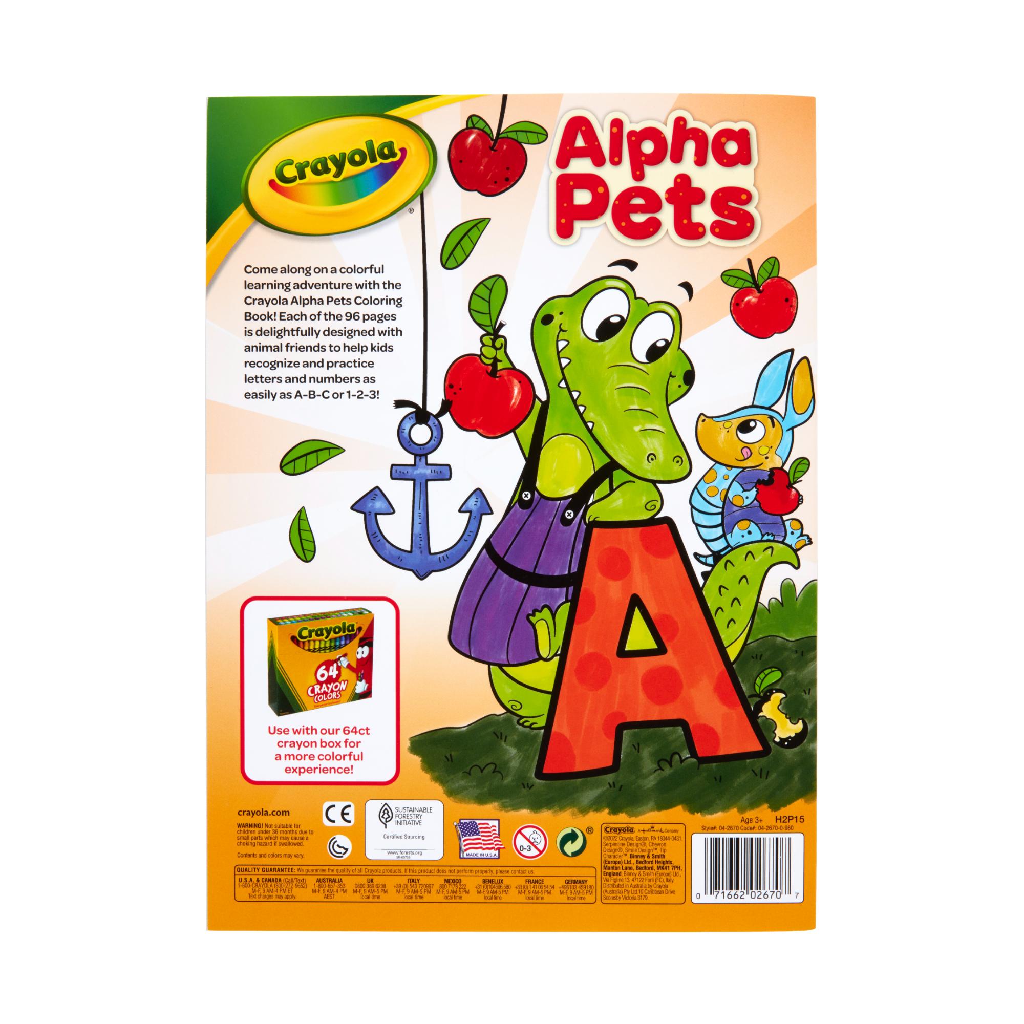 Hot Deal! Crayola 96-Page Alpha Pets Coloring Book for Kids