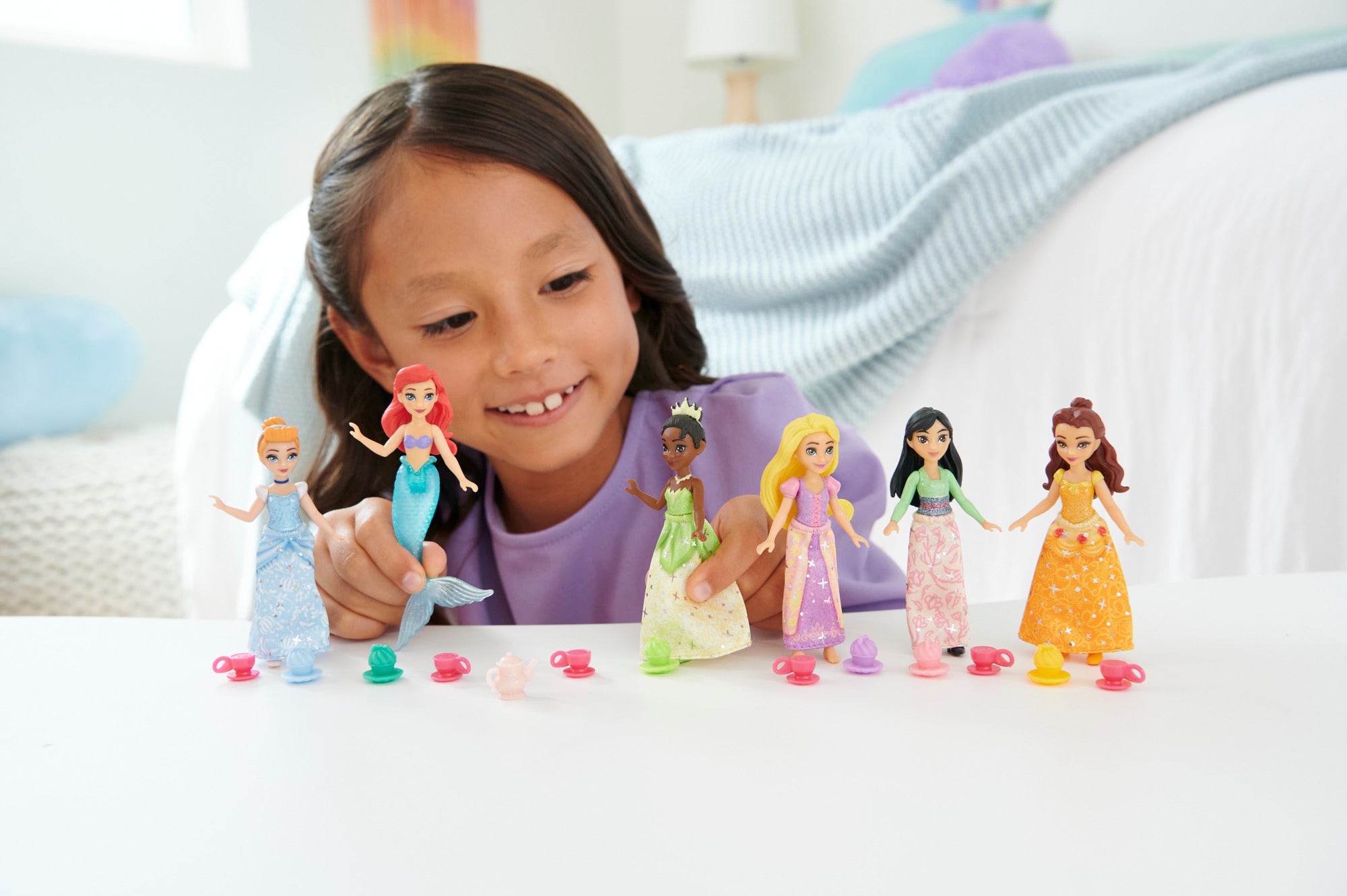Hot Sale! 6-Pack Disney Princess Dolls Set for Regal Tea Party Fun