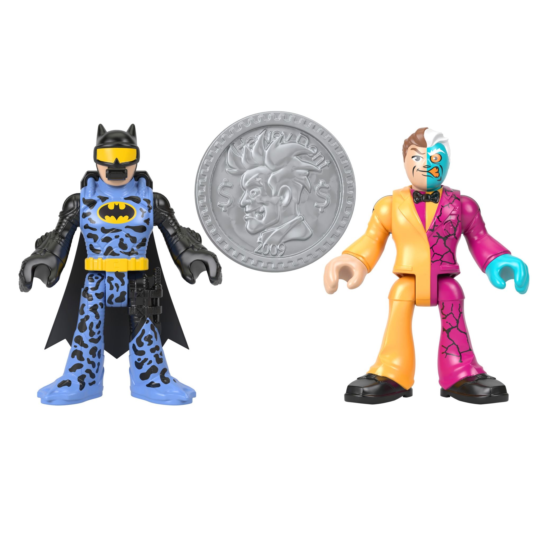 Hot Deal! Fisher-Price Imaginext DC Super Friends Color - Changing Action Figures: Batman & Two - Face