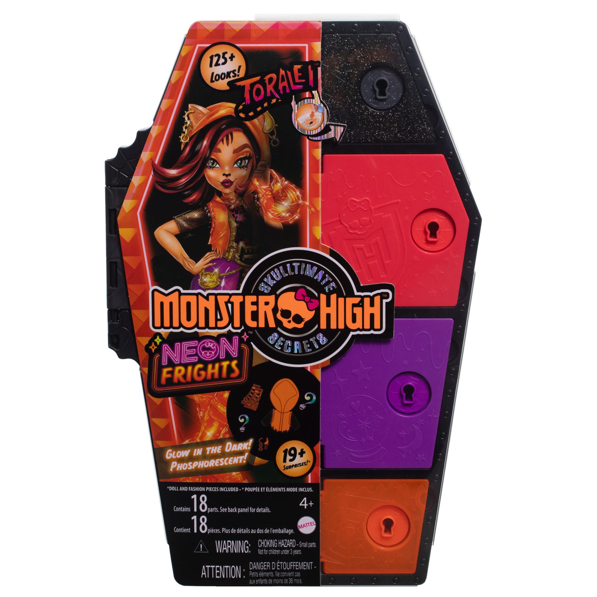 Monster High Skulltimate Secrets Neon Frights Fluorescent Toralei Doll Set