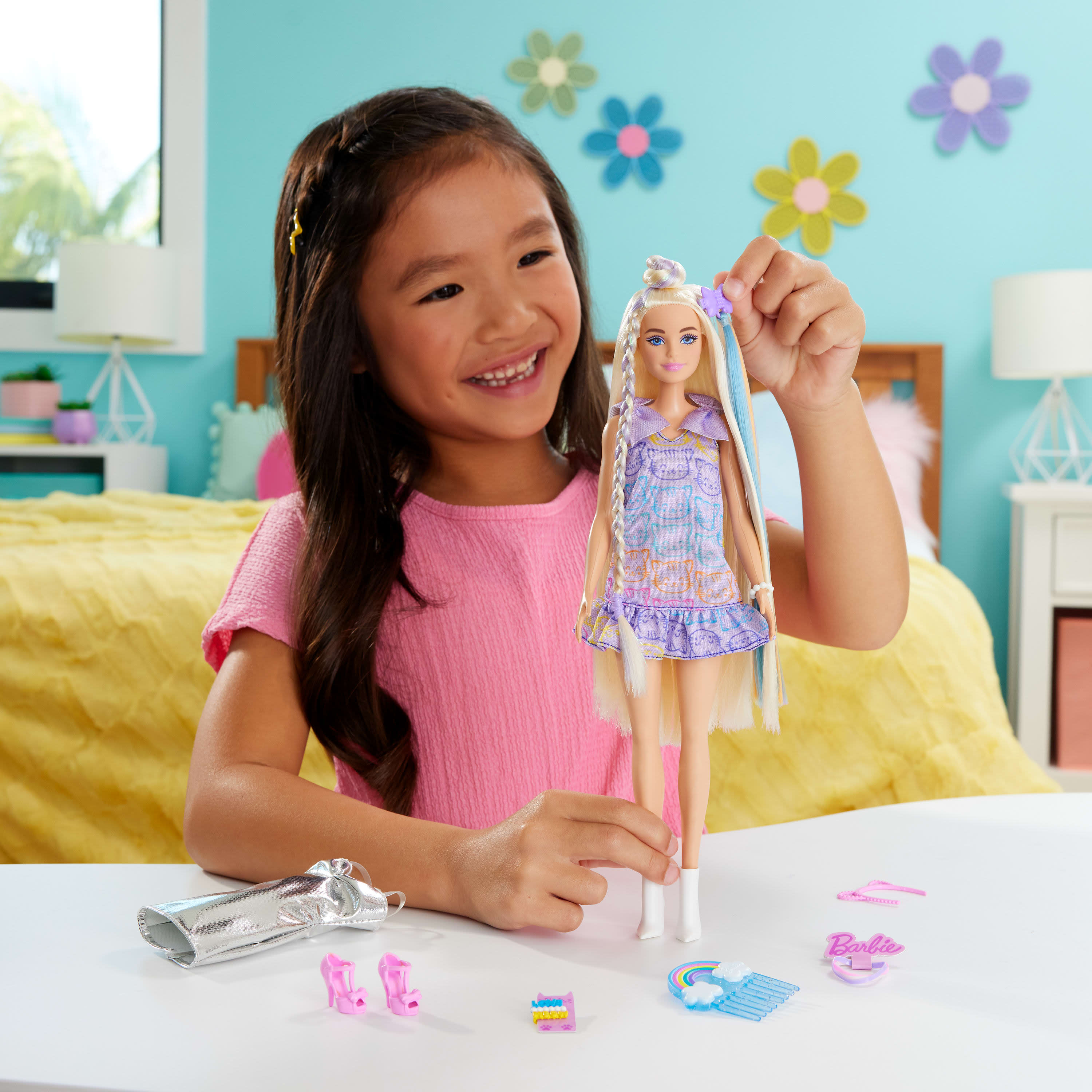 Hot Deal! Blonde Barbie Doll from Fun & Fancy Hair Collection