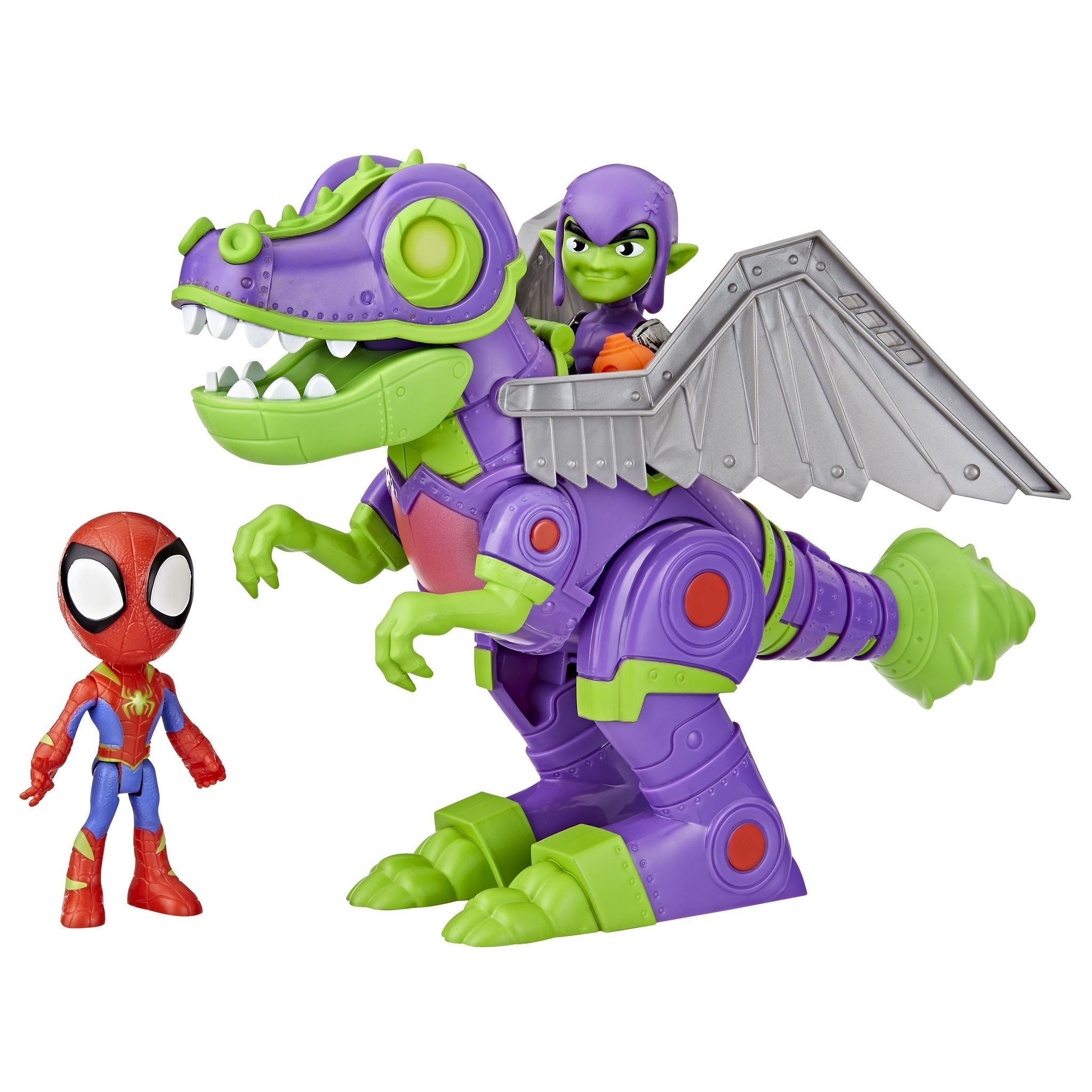 Marvel Spidey and Friends Dino-Webs Goblinsaurus Mech Pack with Action Figures