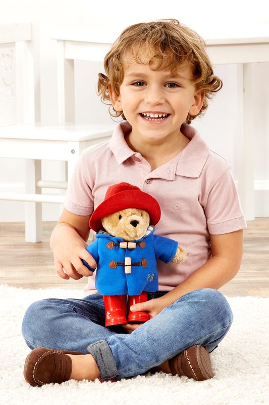 Hot Sale! 22cm Standing Blue - Coated Paddington Bear with Boots Plush Toy