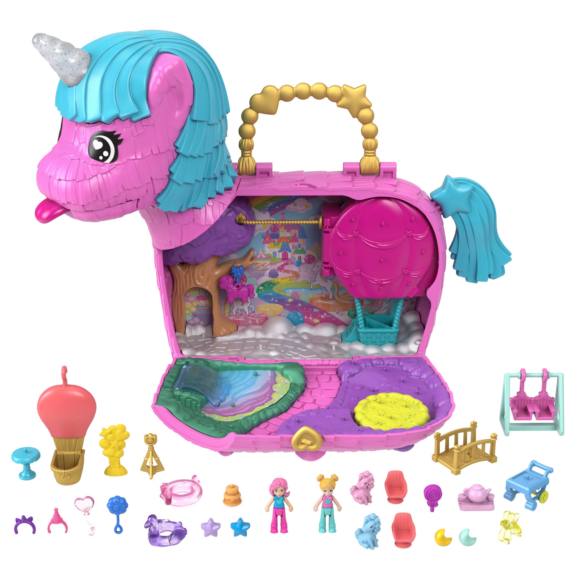 Limited-Time Offer! Polly Pocket 35th Anniversary Unicorn Party Compact Playset
