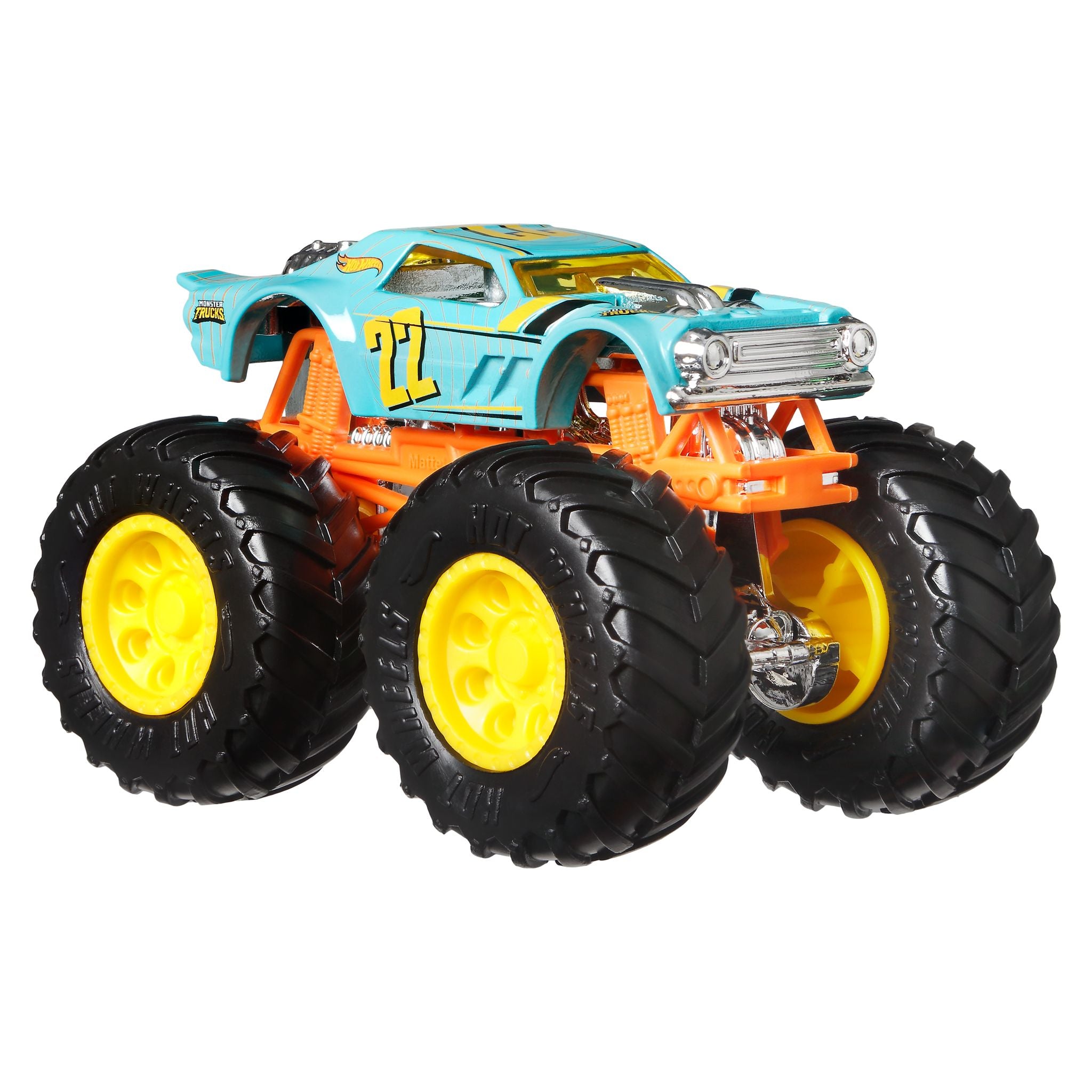 Hot Wheels 1:64 Scale Monster Trucks Alarm Squad 4-Pack - Ideal Gift for Kids