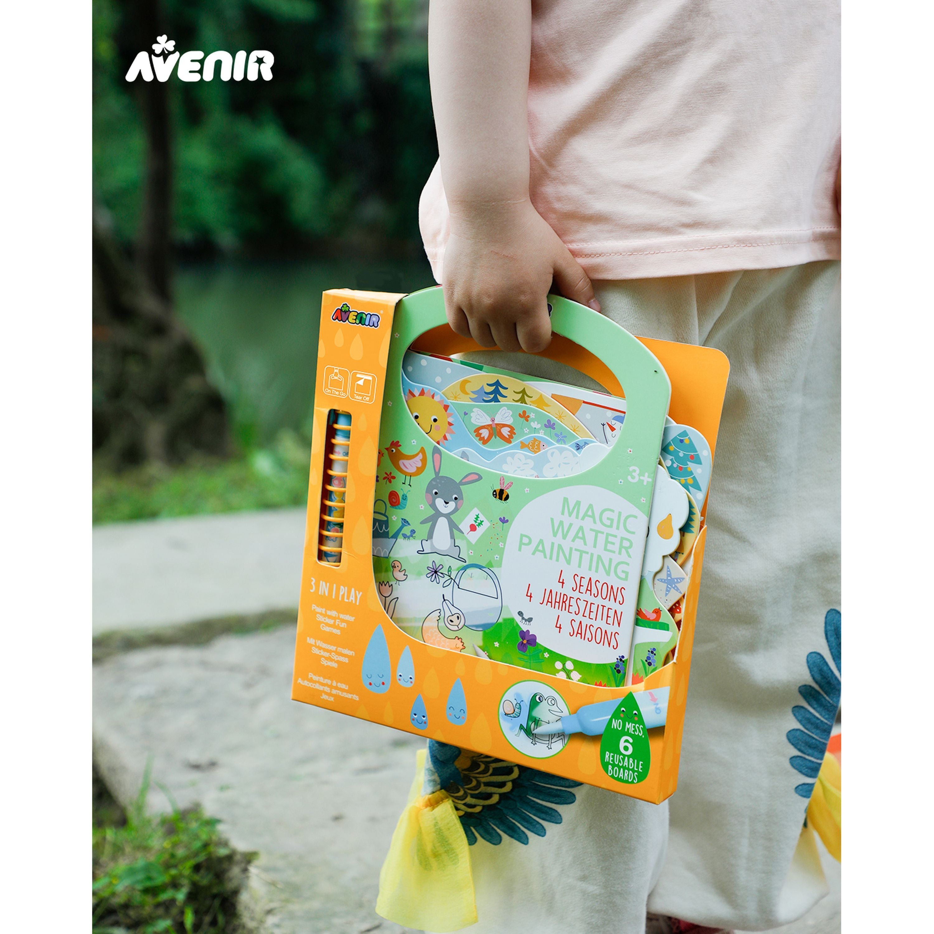 Avenir's Magical 4 Seasons Water Painting Activity Book - Ideal for Kids Aged 3+