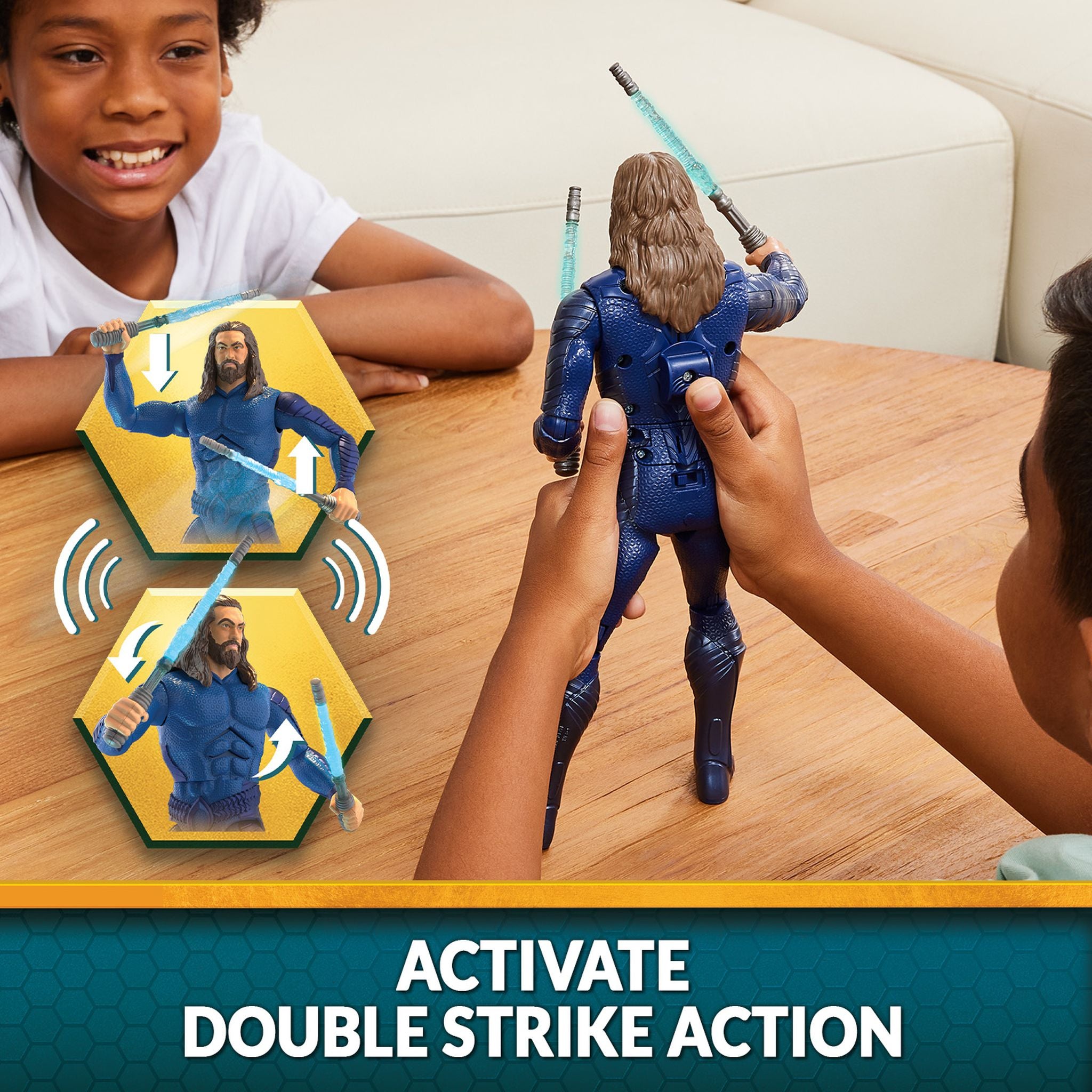 12-Inch DC Comics Double Strike Aquaman Action Figure with Movie-Style Design