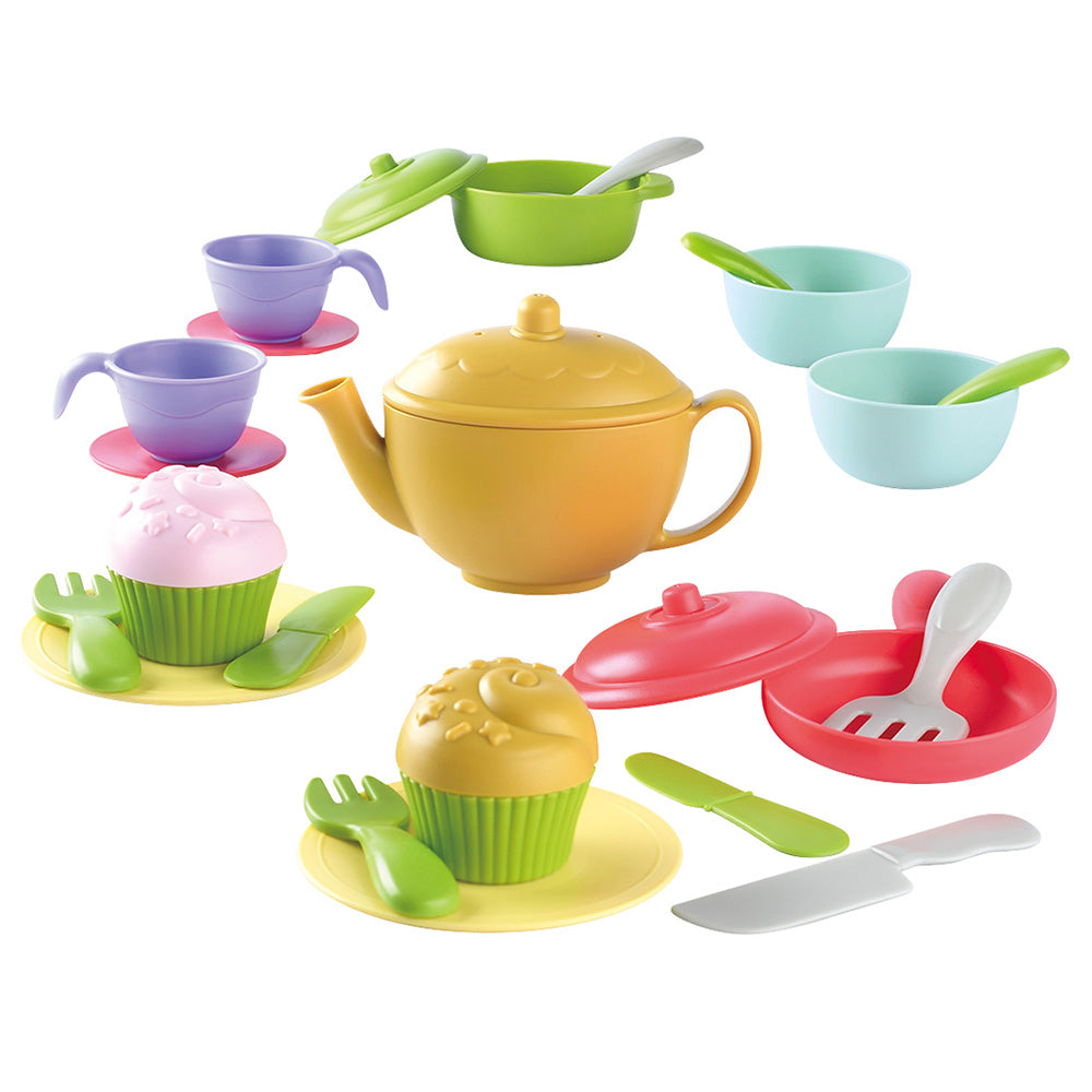 Playgo Toys Bio-Based Tea & Cookware Set - Eco-Friendly Fun!
