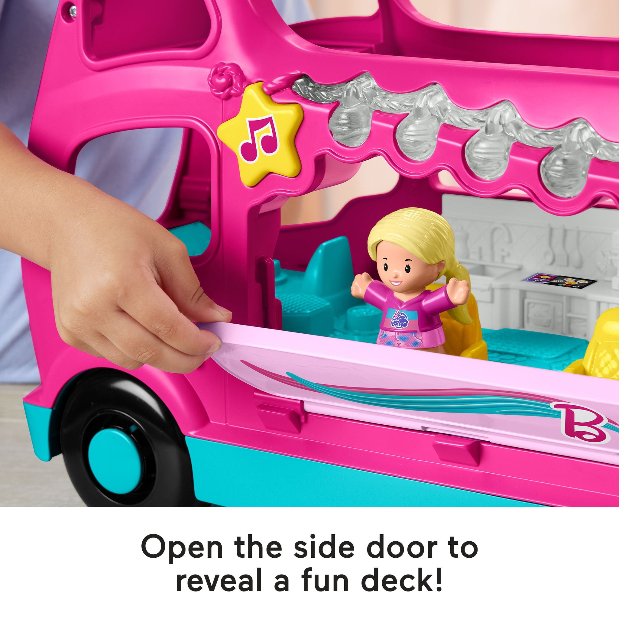 Fisher-Price Little People's Adorable Barbie Little Dream Push - Along Camper Playset