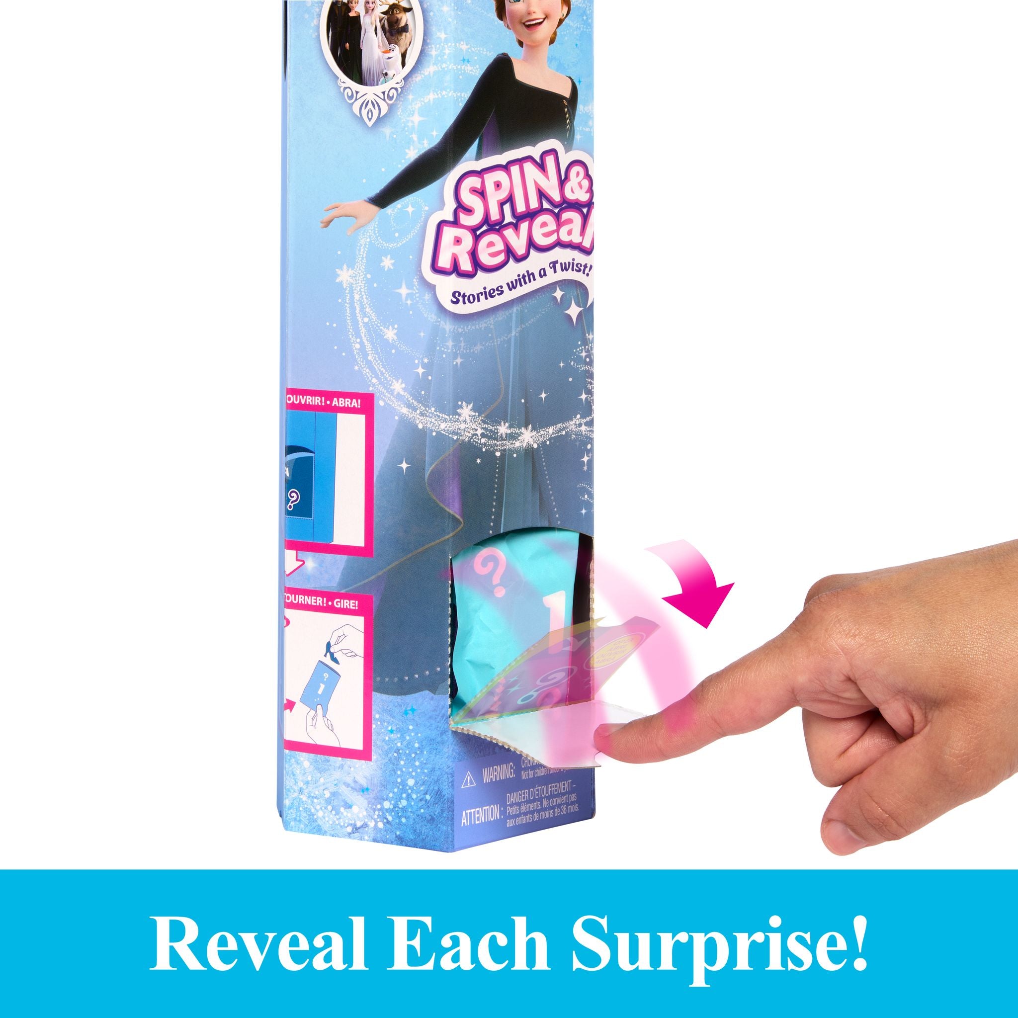 Hot Deal! Disney Frozen Unboxing Set with Spin & Reveal Anna Fashion Doll