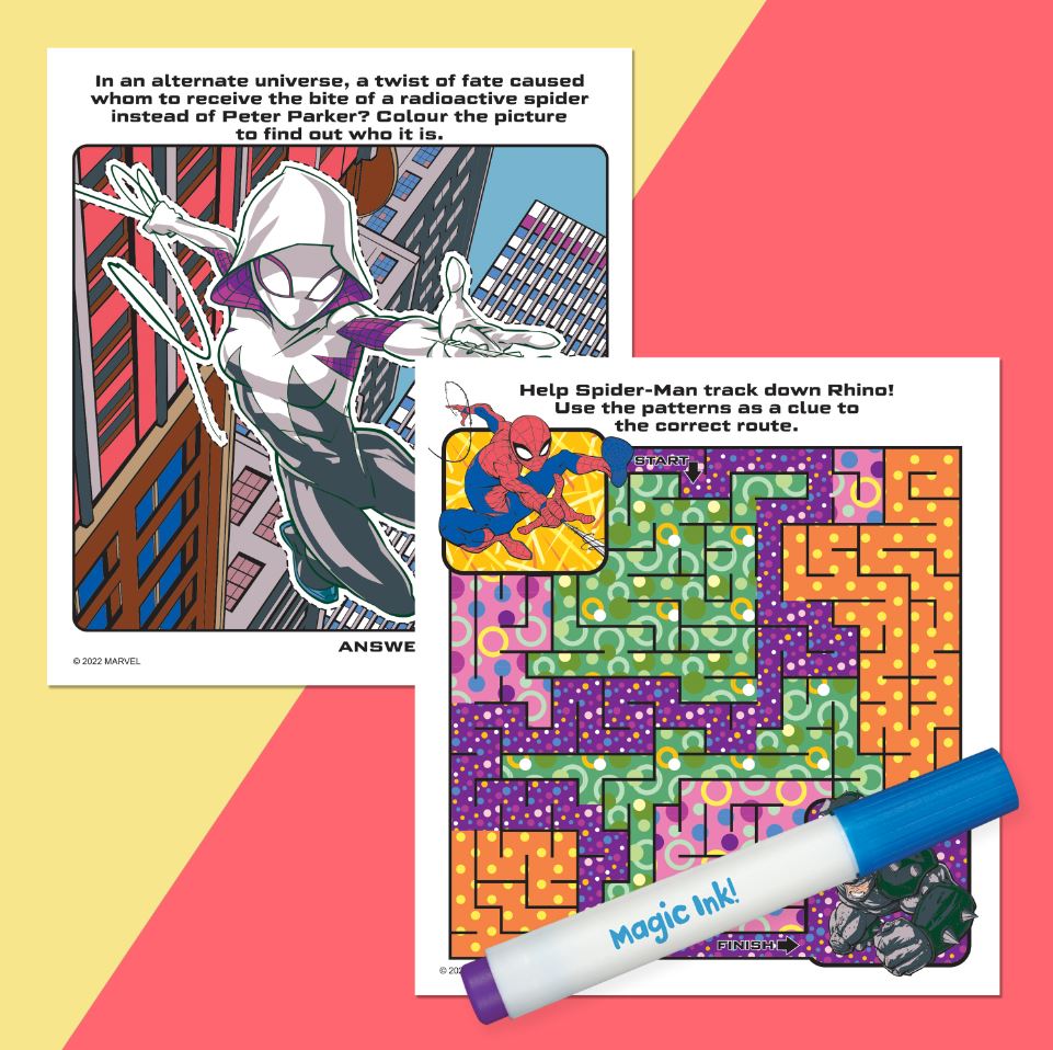 Hot Deal! Marvel Spider-Man Magic Ink Colouring Book for 3+ Kids