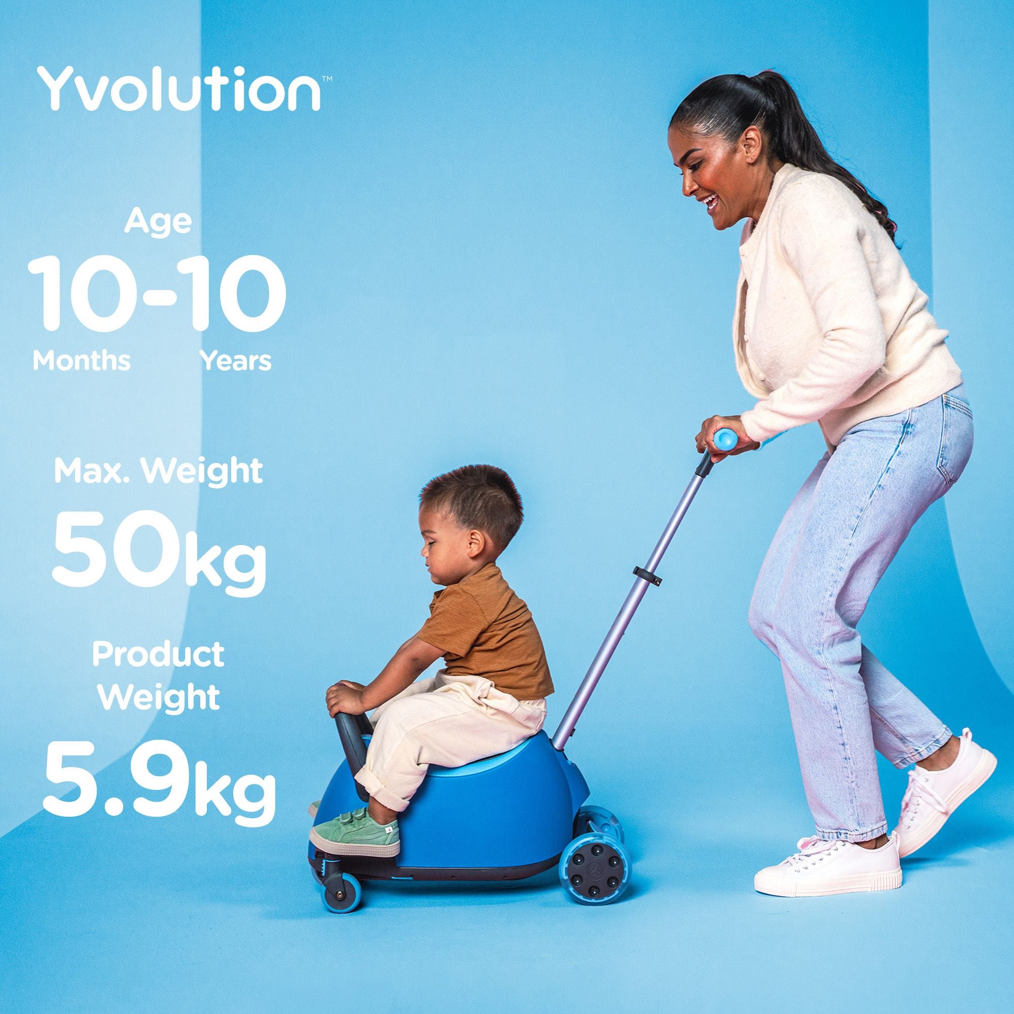 Yvolution Y Glider Luna 5 - in - 1 Kids Scooter in Blue: A Must - Have!