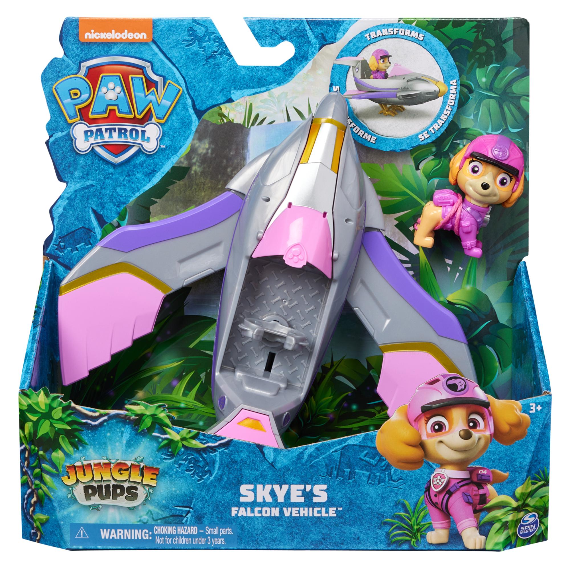 PAW Patrol Jungle Pups - Skye's Transformable Falcon Jet Vehicle Toy