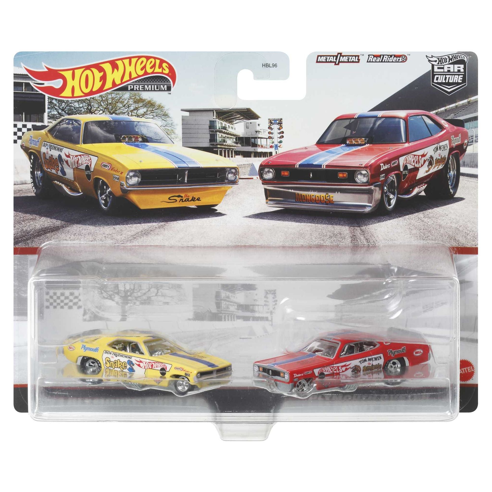 Hot Wheels Premium Car Culture 2-Pack: '72 Plymouth Cuda Fc & Duster Funny Car - Collect Now!