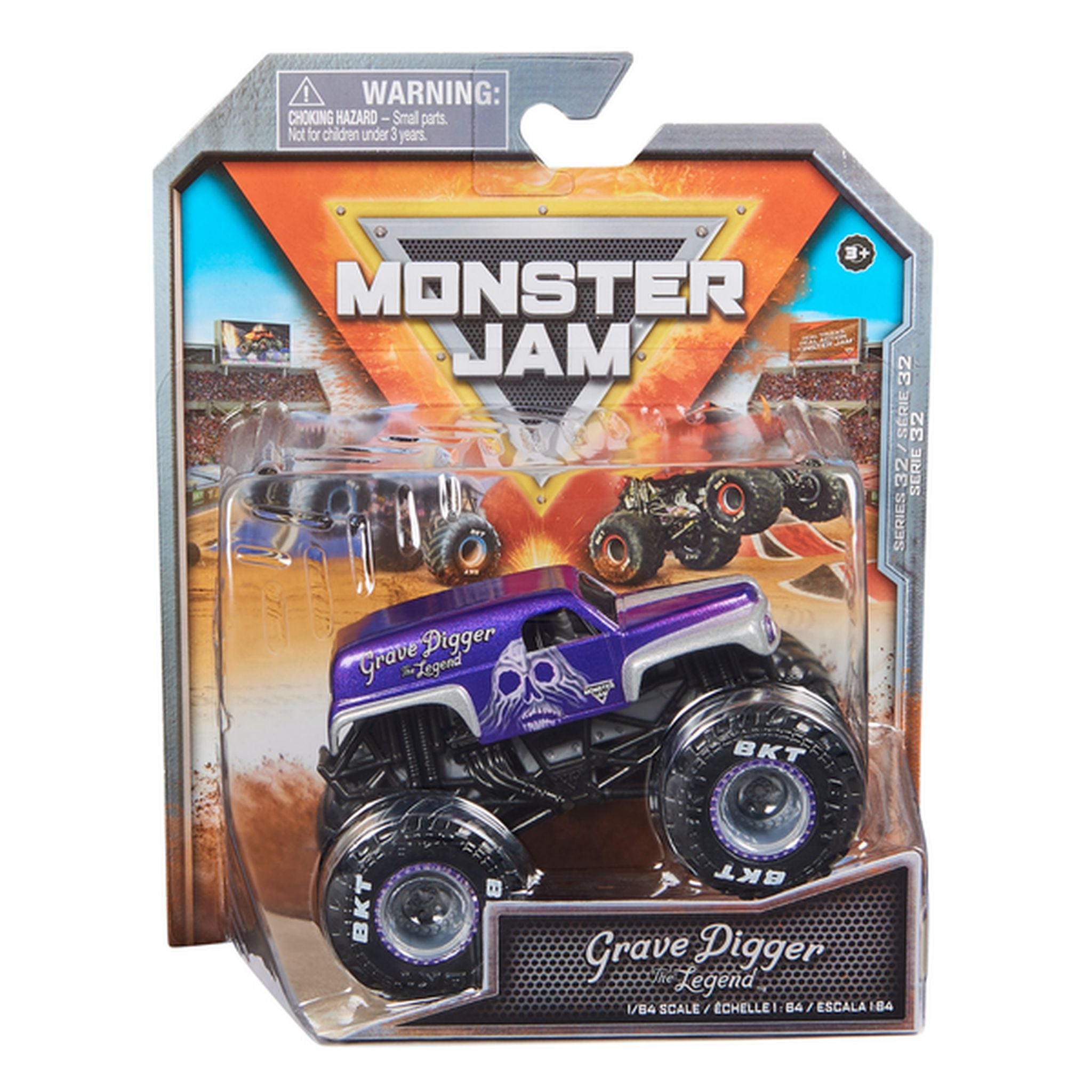 Hot Deal! 1:64 Scale Monster Jam Series 32 Purple Grave Digger Monster Truck