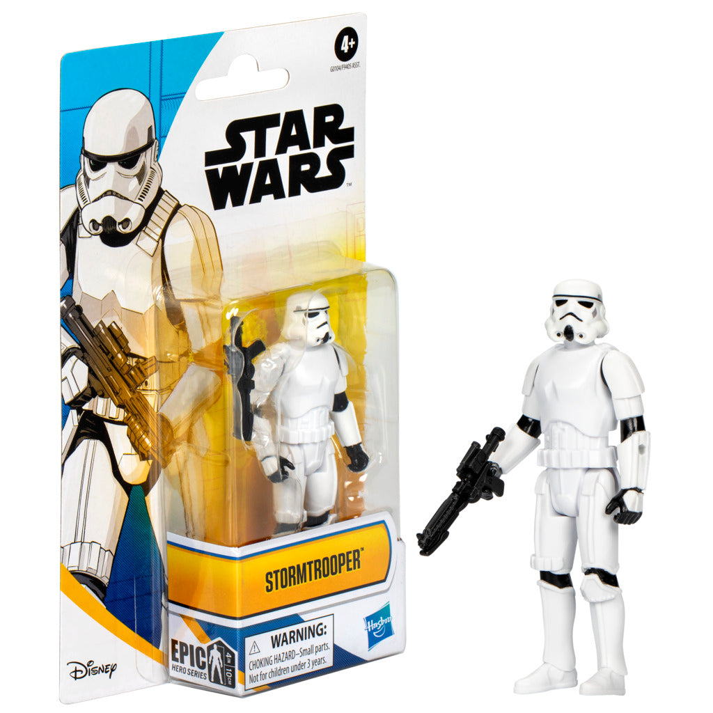 Star Wars 4-Inch Poseable Stormtrooper Action Figure with Blaster Accessory