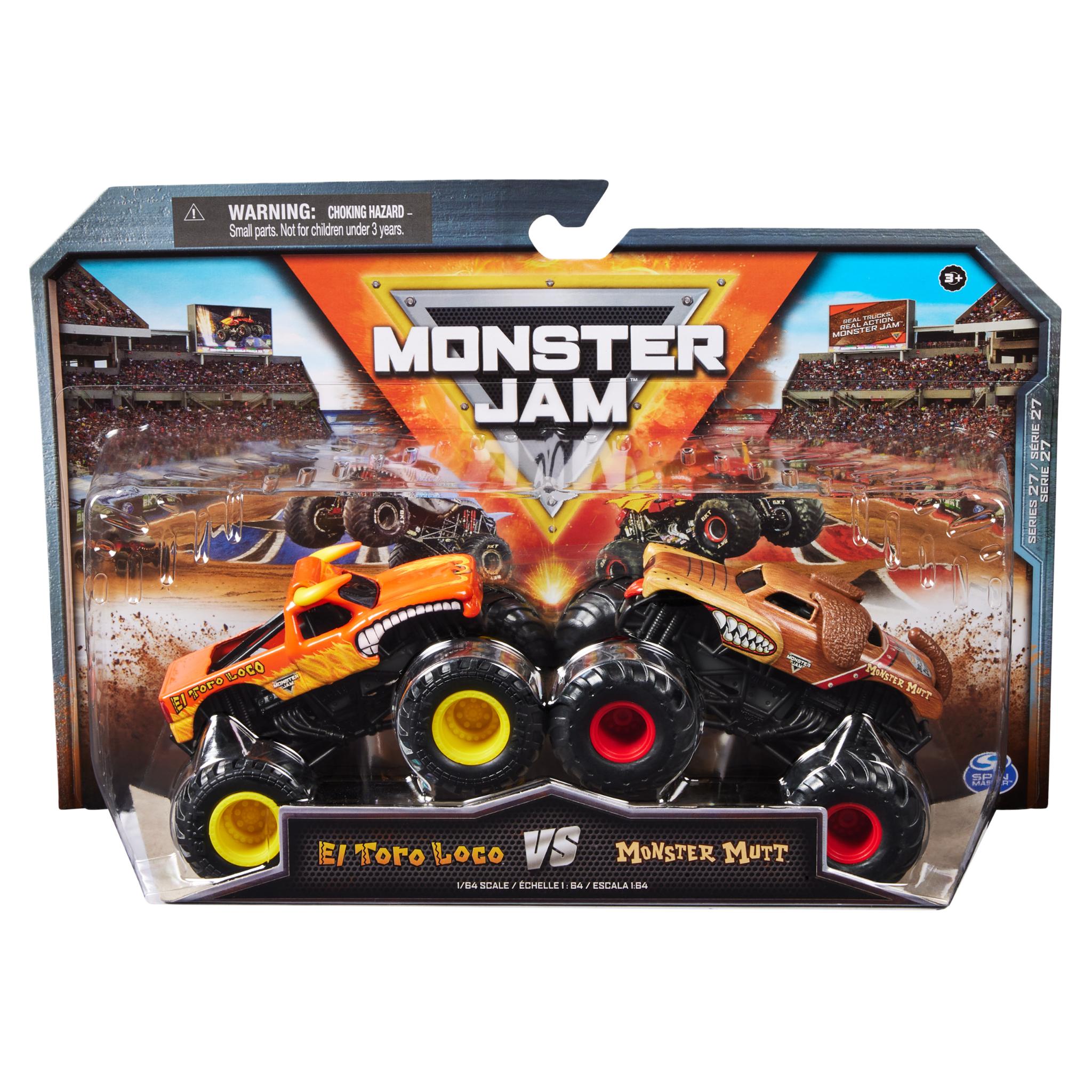 1:64 Scale Monster Jam 2 - Pack: El Toro Loco Battles Monster Mutt