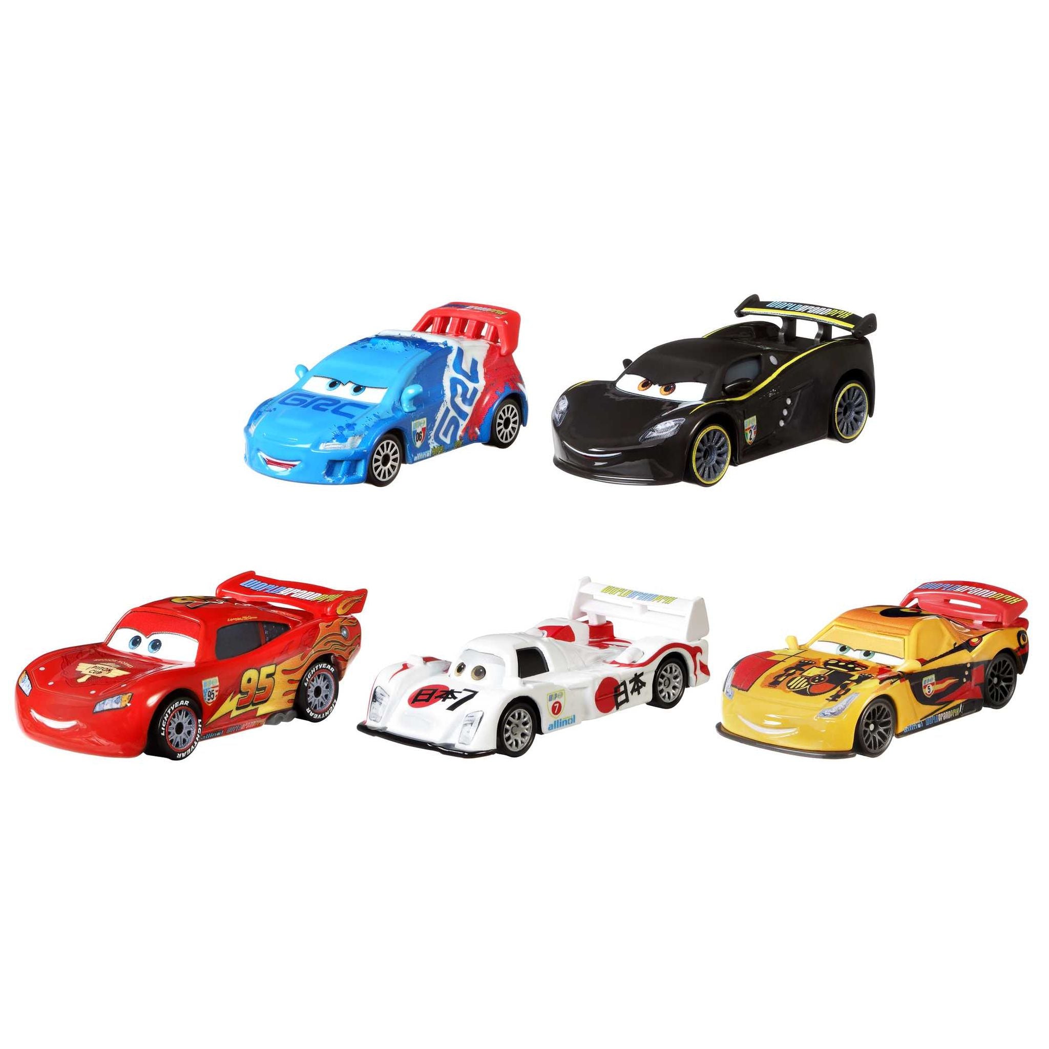 Hot! Disney Pixar Cars Porto Corsa 5-Pack Race Set