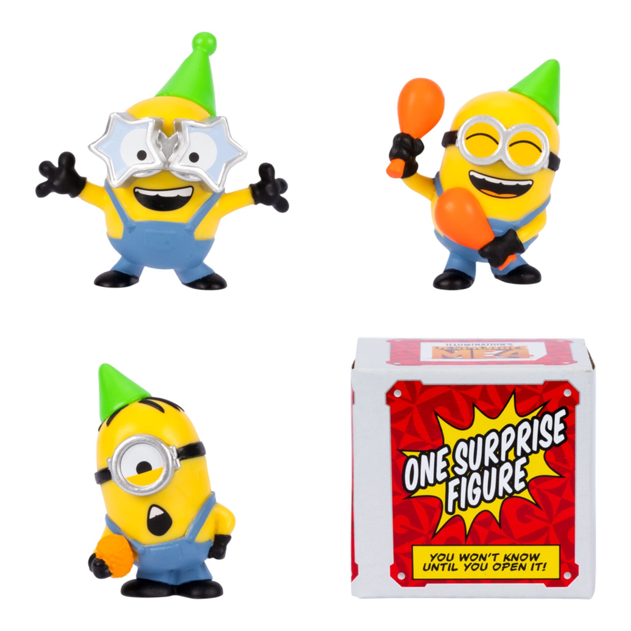 Hot! Despicable Me 4 Minions Party Bus 4 - Figure Pack