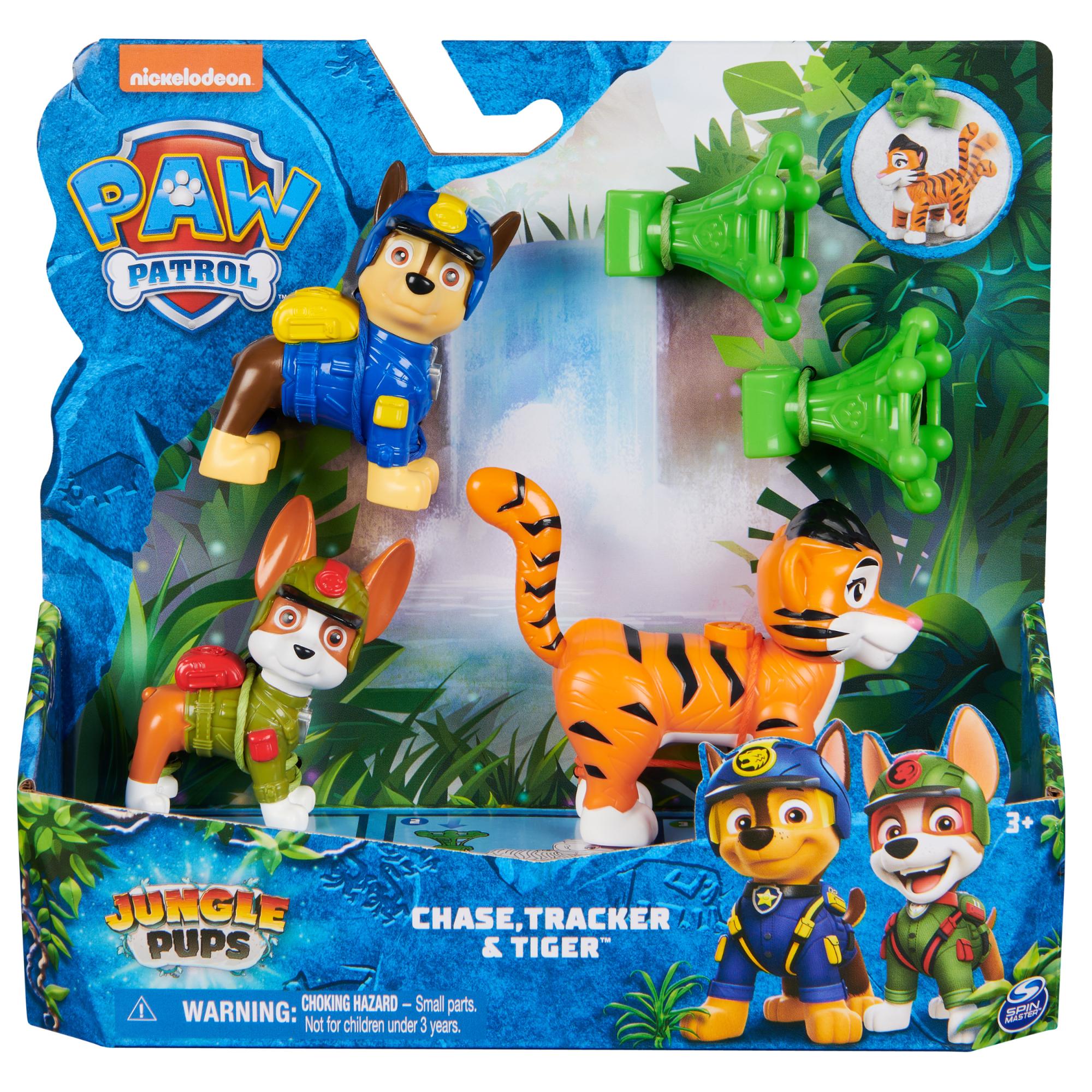 PAW Patrol Jungle Hero Set: Chase, Tracker & Tiger Action Figures