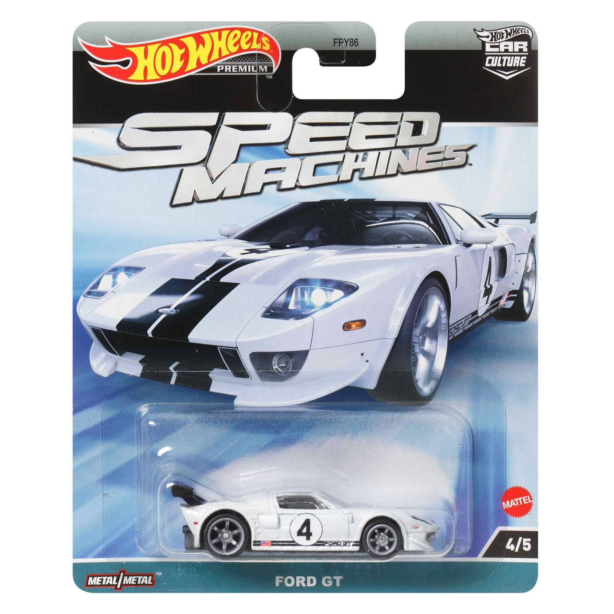 Hot Wheels Car Culture Ford GT 4/5 Speed Machines Vehicle - A Must - Have for Collectors