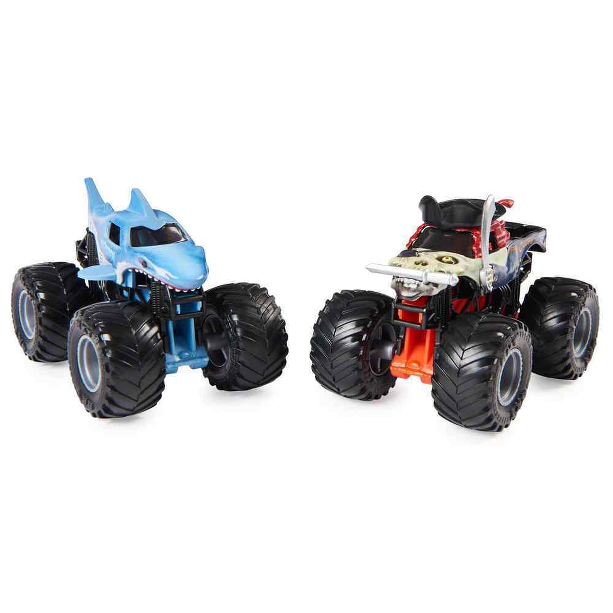 Hot Deal! Monster Jam 1:64 Scale Die - Cast 2 - Pack: Pirates Curse vs Megalodon