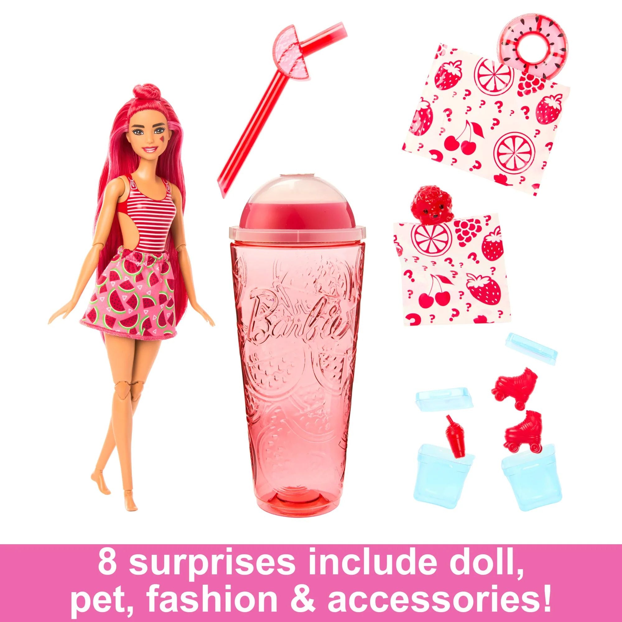 Hot! Barbie Pop Reveal Juicy Fruits - Watermelon Crush