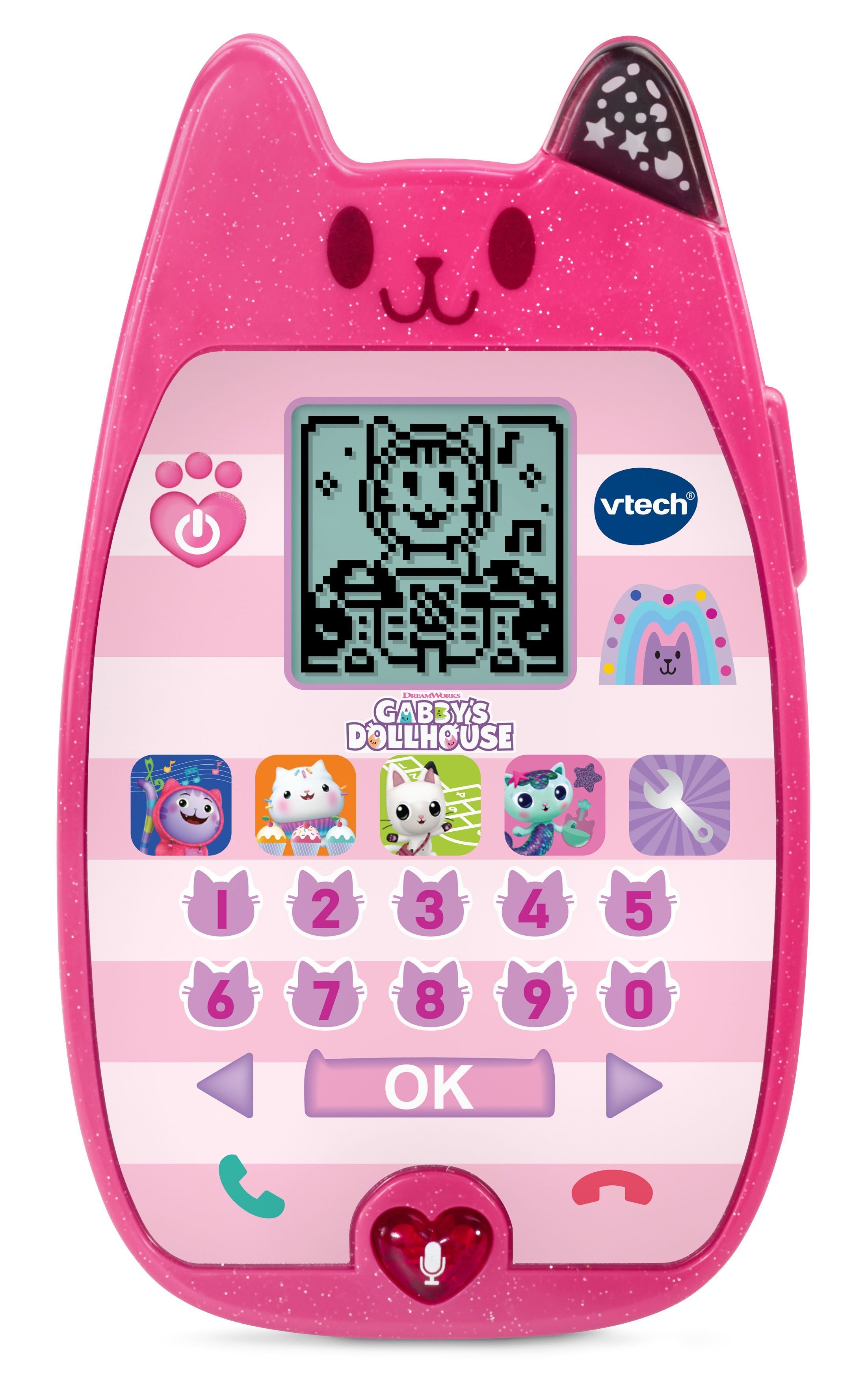 Hot Deal! VTech Cat - Shaped Gabby's Dollhouse Interactive Phone for Kids