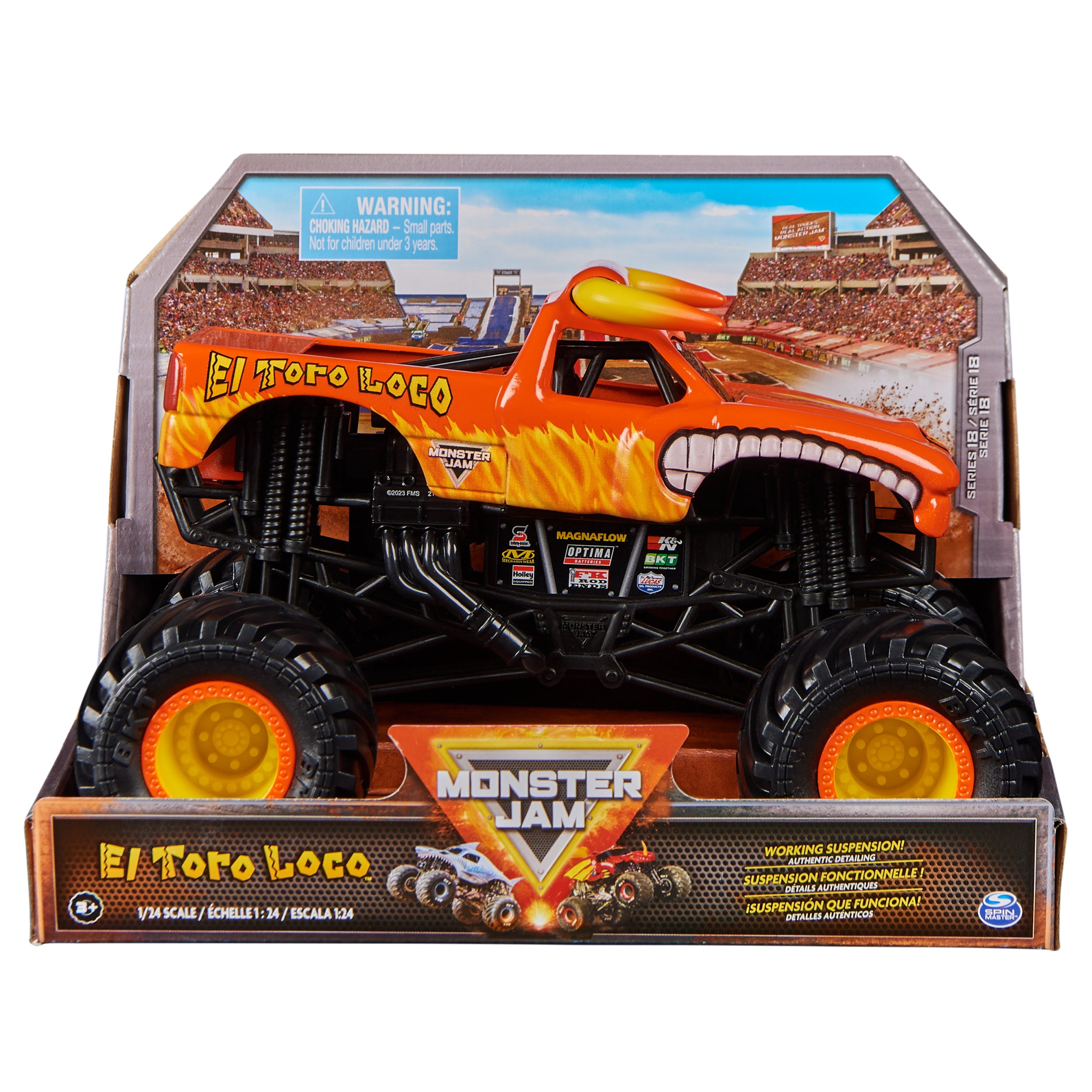 1:24 Scale Monster Jam Series 18 Die - Cast El Toro Loco Monster Truck