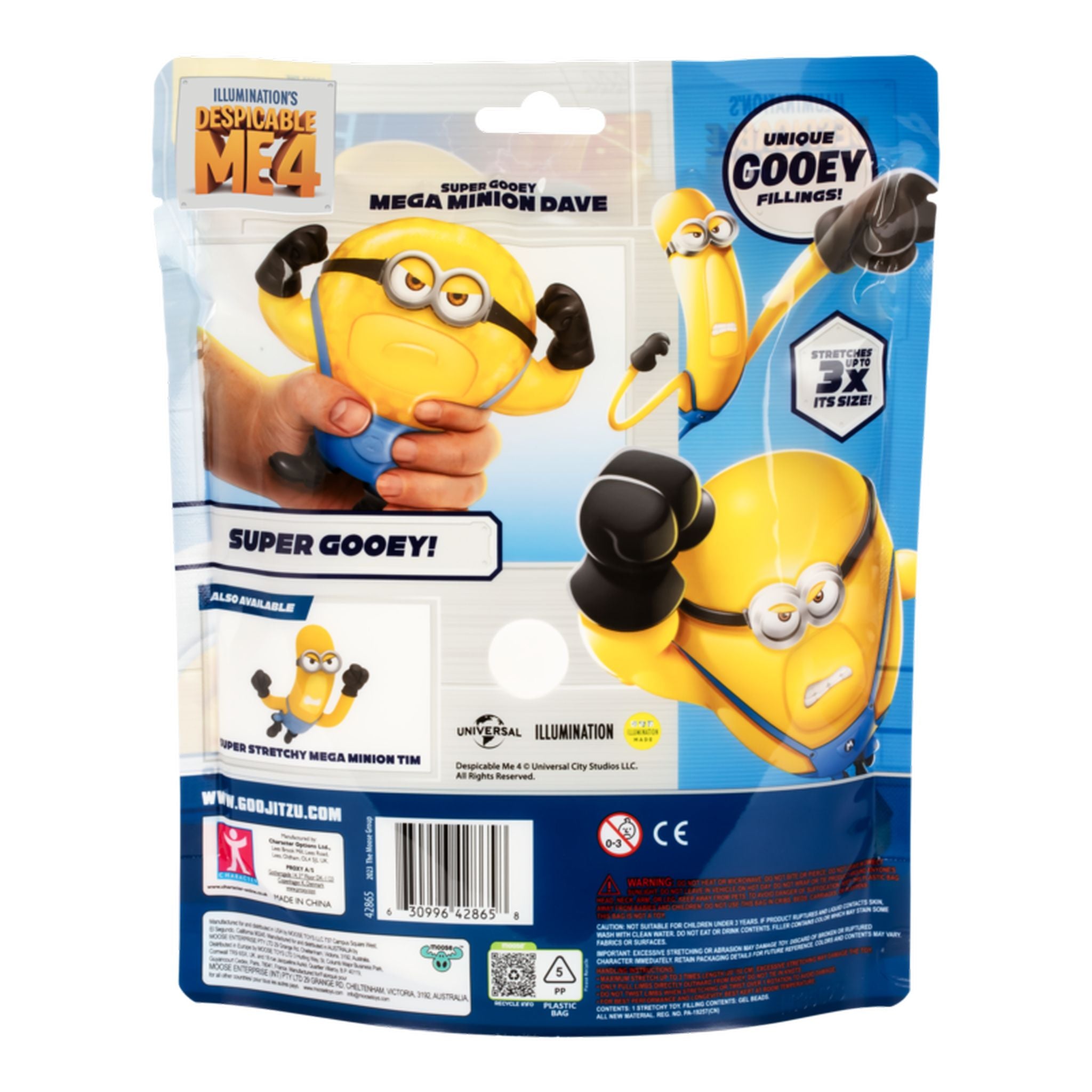 Hot! Despicable Me 4 Stretchy Mega Minion Dave Toy