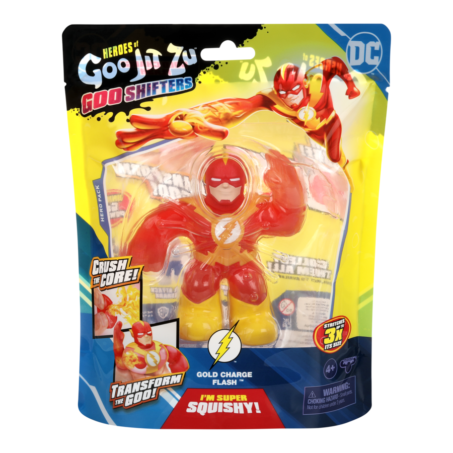 Hot Sale! Heroes Of Goo Jit Zu DC Season 5 Gold Charge Flash Action Figure Pack