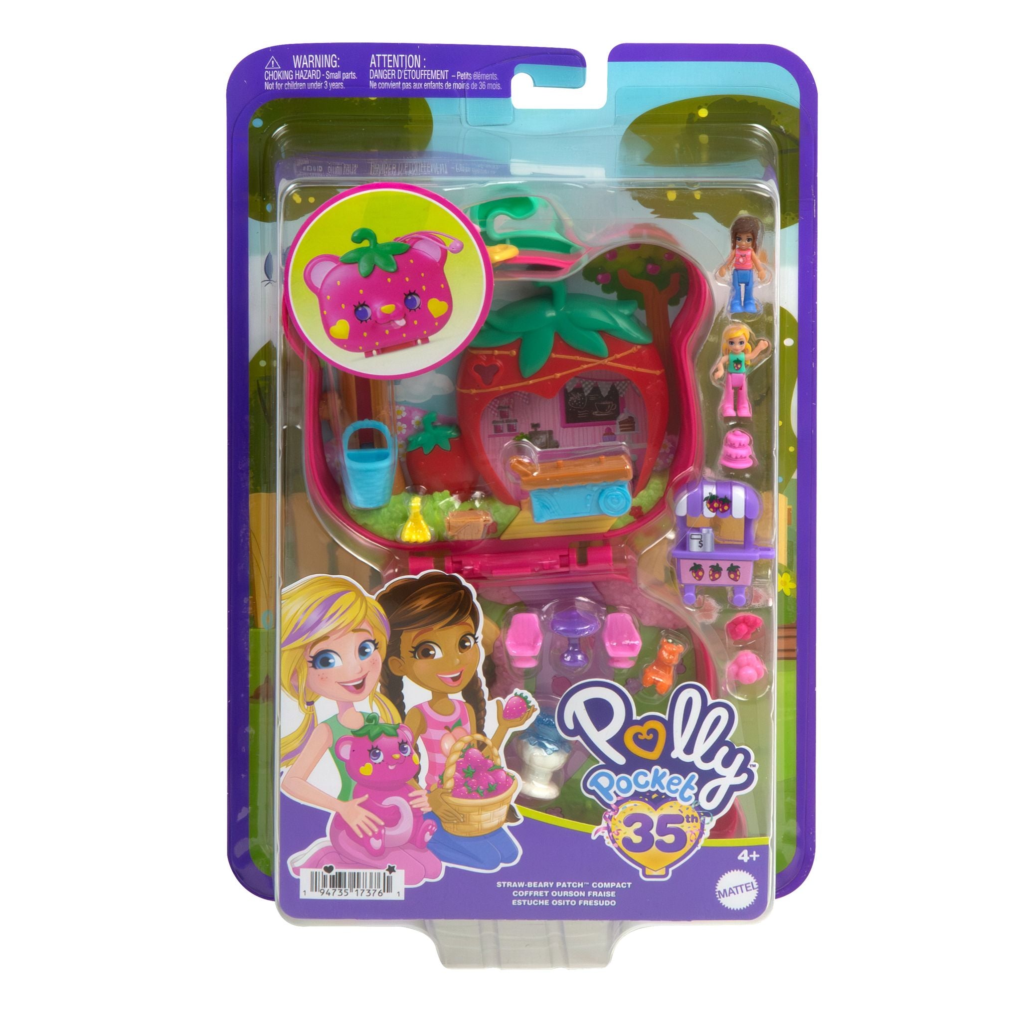 Hot Deal! Polly Pocket Straw-Beary Patch Compact World