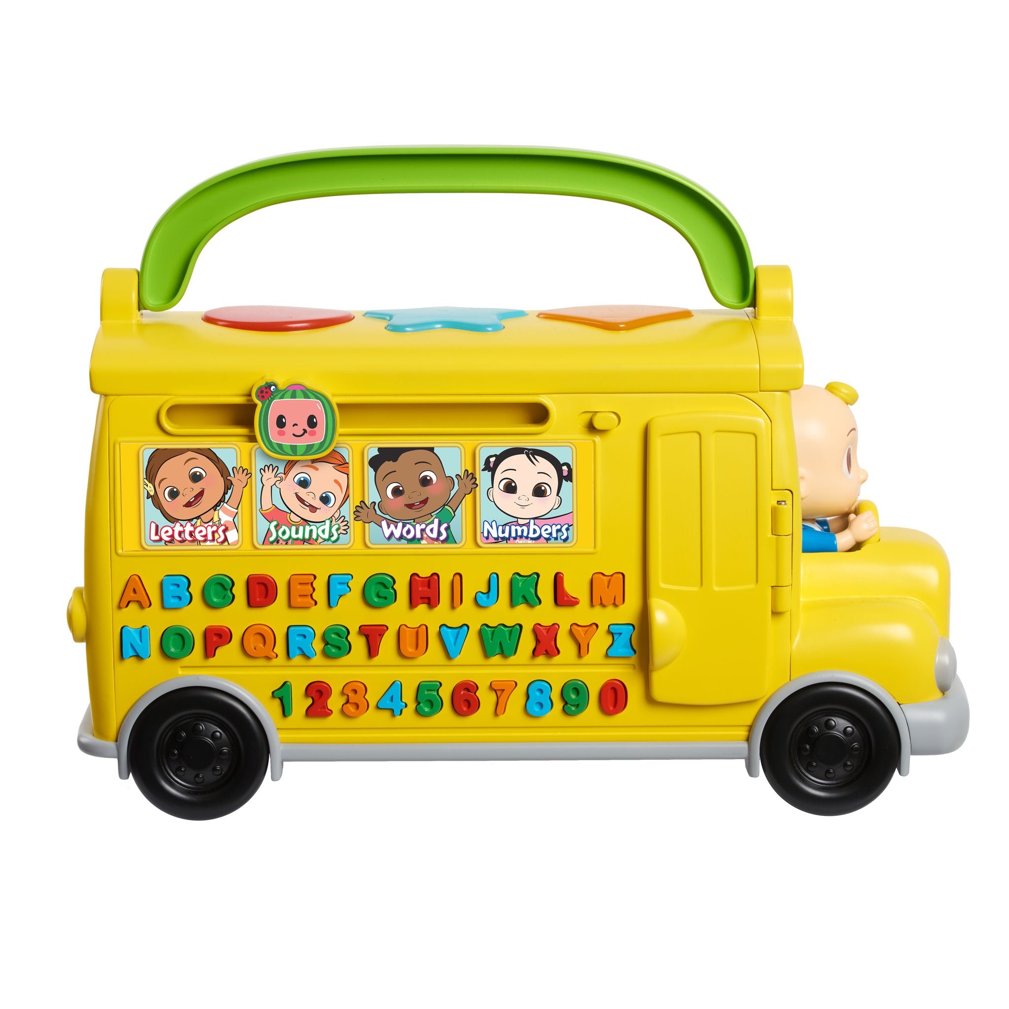 Colorful CoComelon Musical Learning Yellow School Bus with JJ Figure