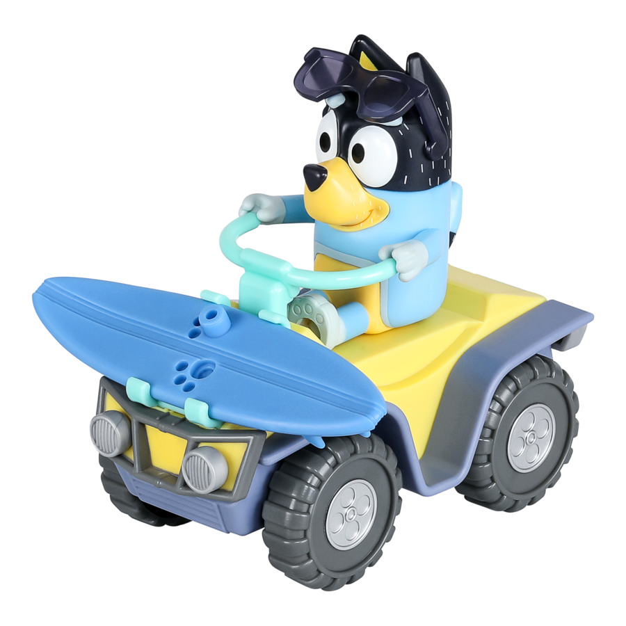 Hot Deal! Bluey Series 9 - Bandit's Beach Quad Vehicle & Figure Set