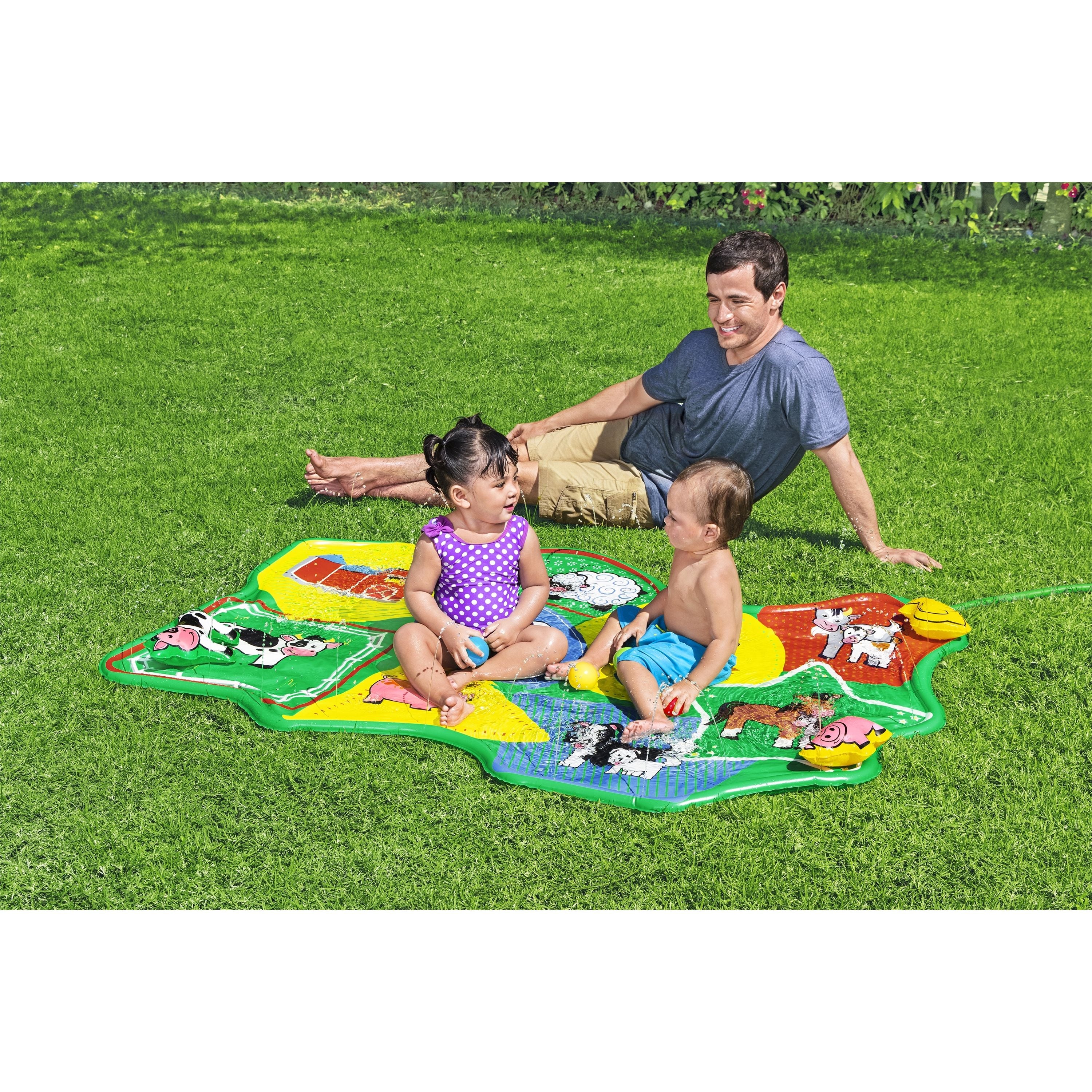 Bestway Lil' Barnyard Babies Colorful Splash Pad for Toddlers