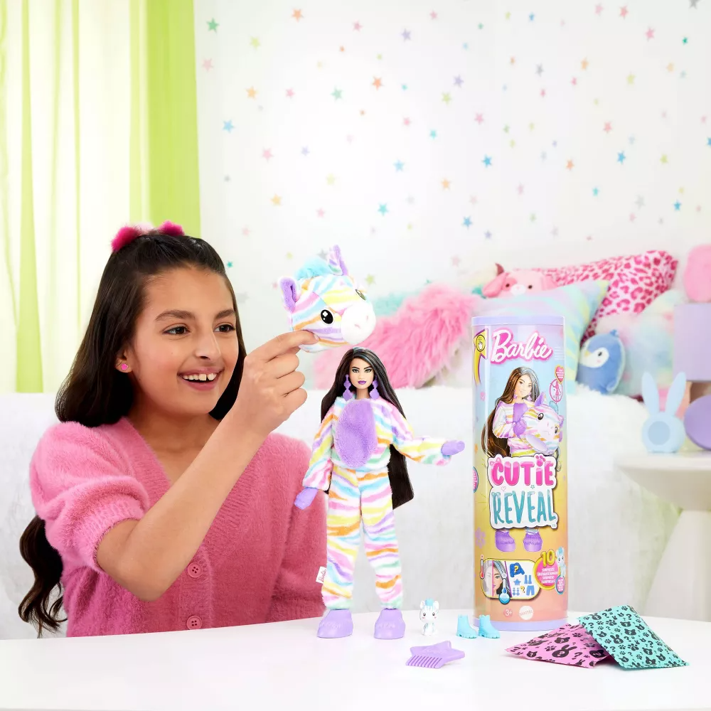Barbie Cutie Reveal Colour Dream Series Zebra Fashion Doll with 10 Surprises