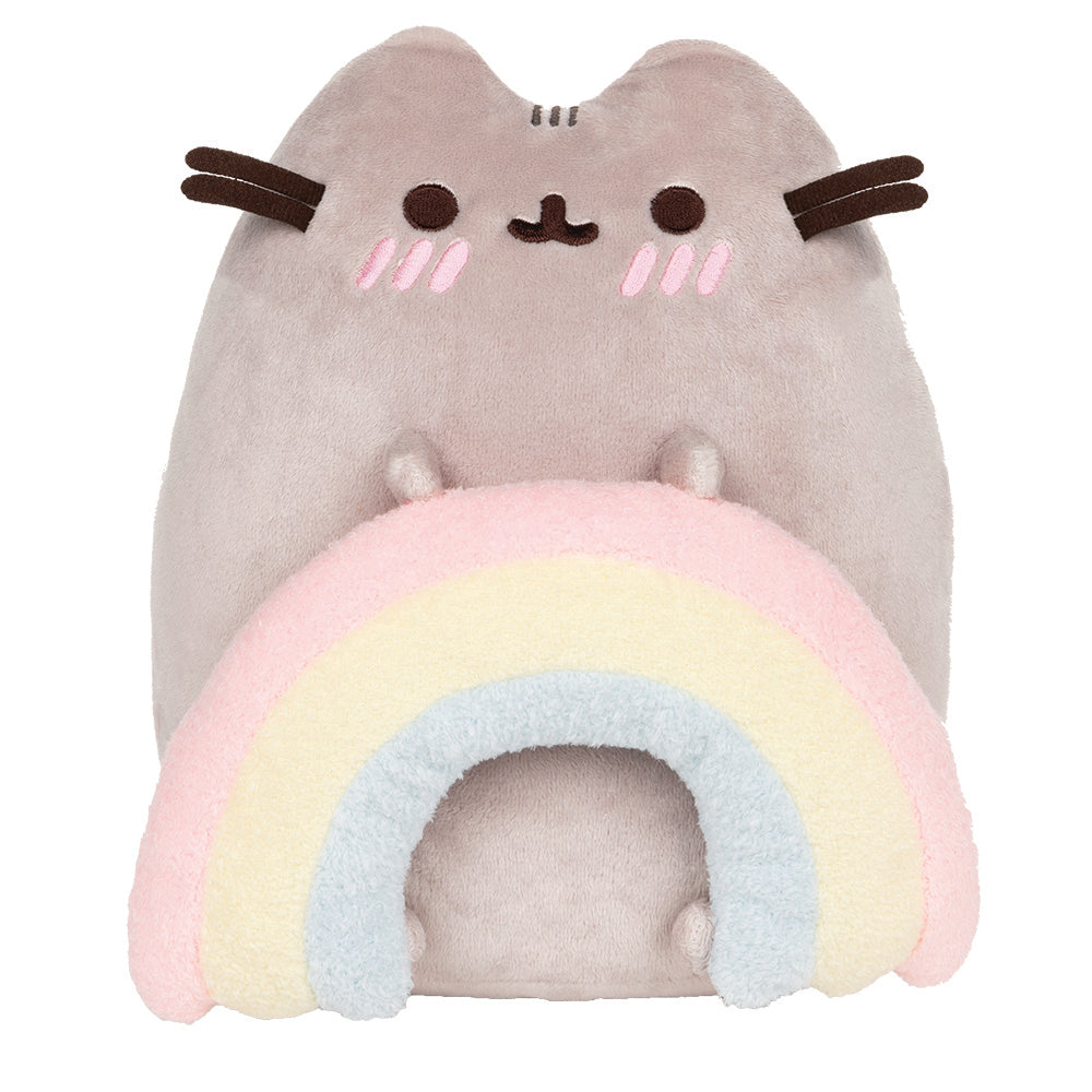 Limited Time Offer! Adorable Pusheen Stuffed Plush Toy Featuring a Pastel Rainbow