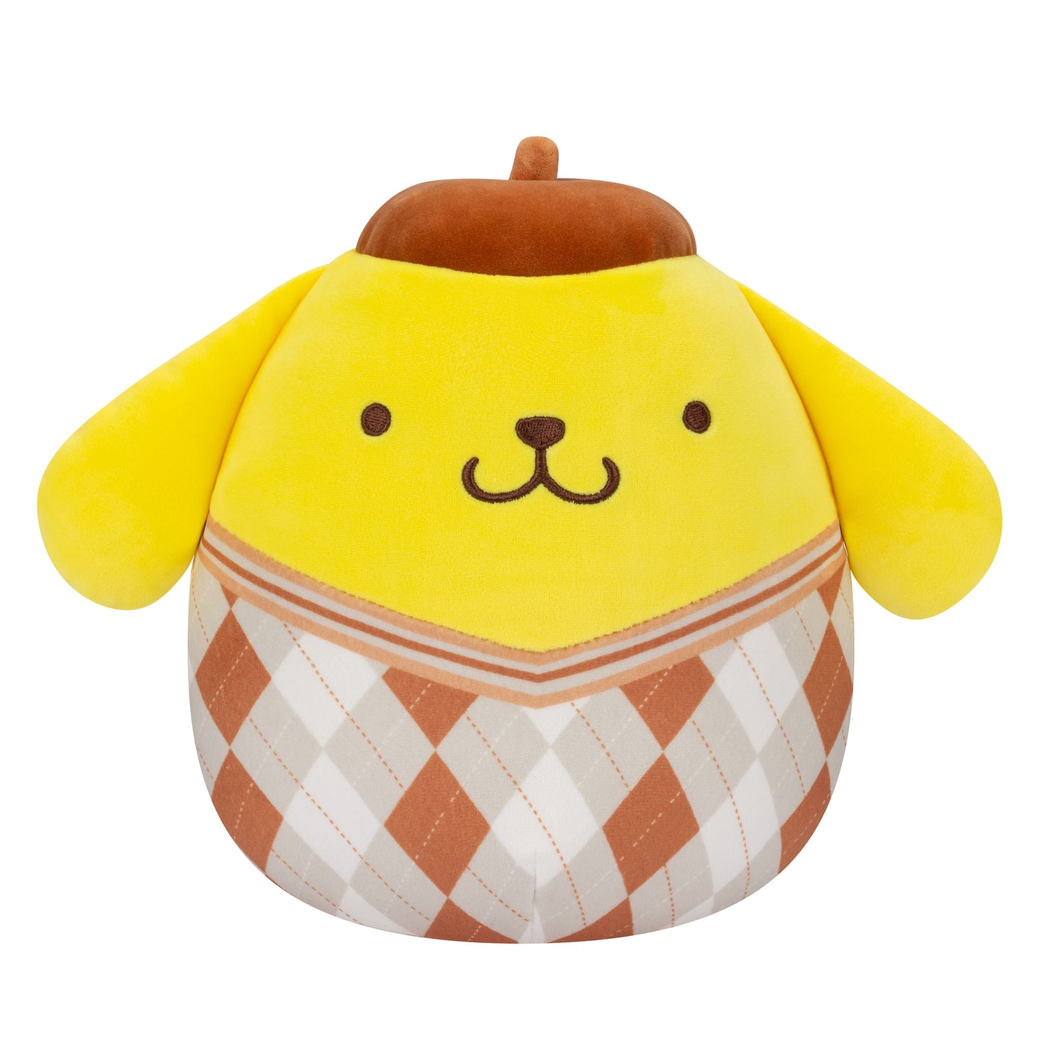 10-Inch Super-Soft Squishmallows Sanrio Plaid Pompompurin Plush