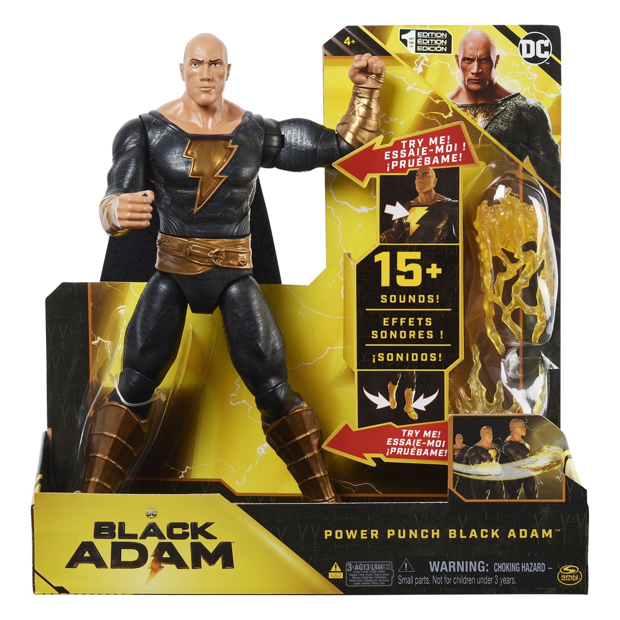 Hot! DC Comics 12-Inch Black Adam Power Punch Action Figure