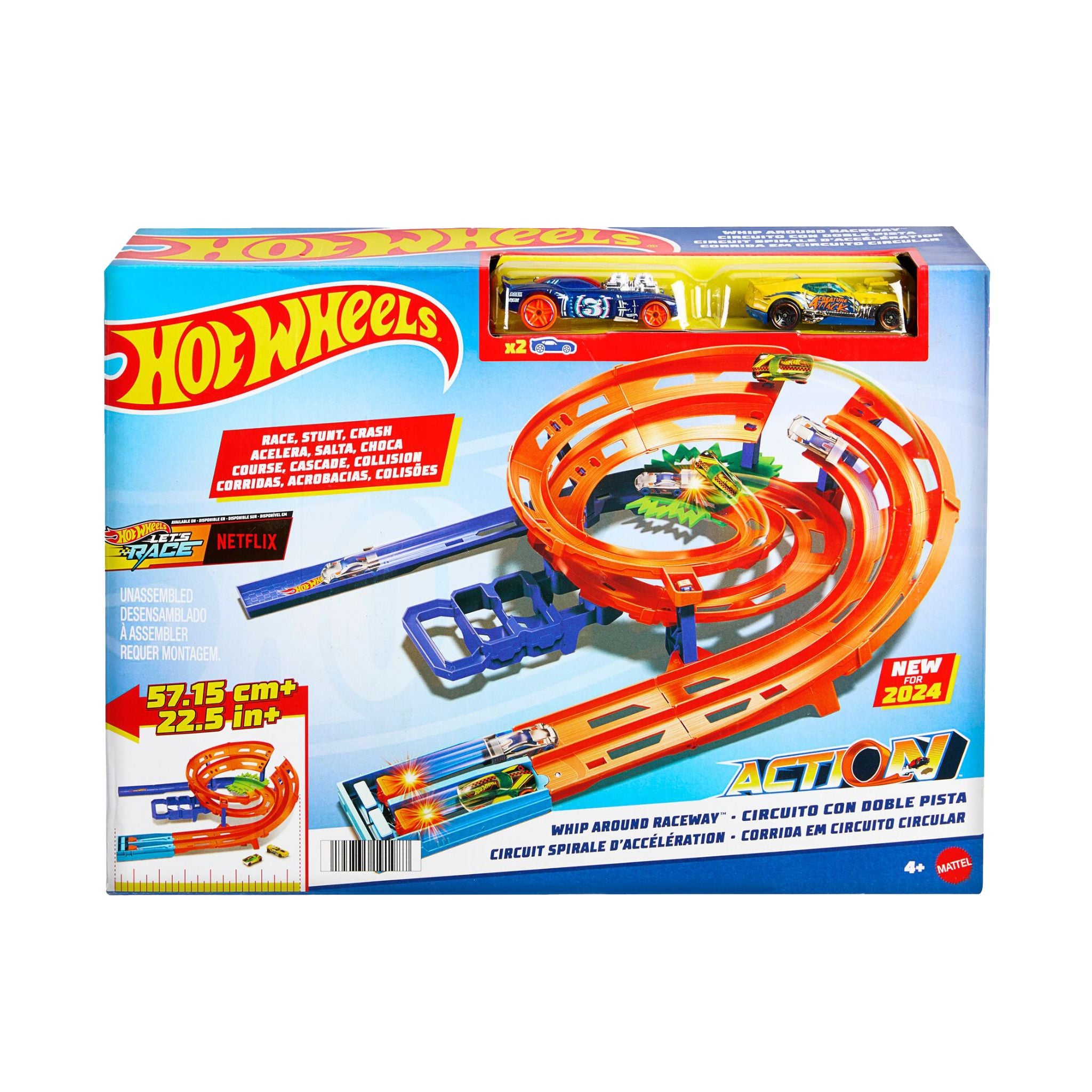 Hot Wheels Thrilling Whip - Around High - Speed Raceway for Young Enthusiasts