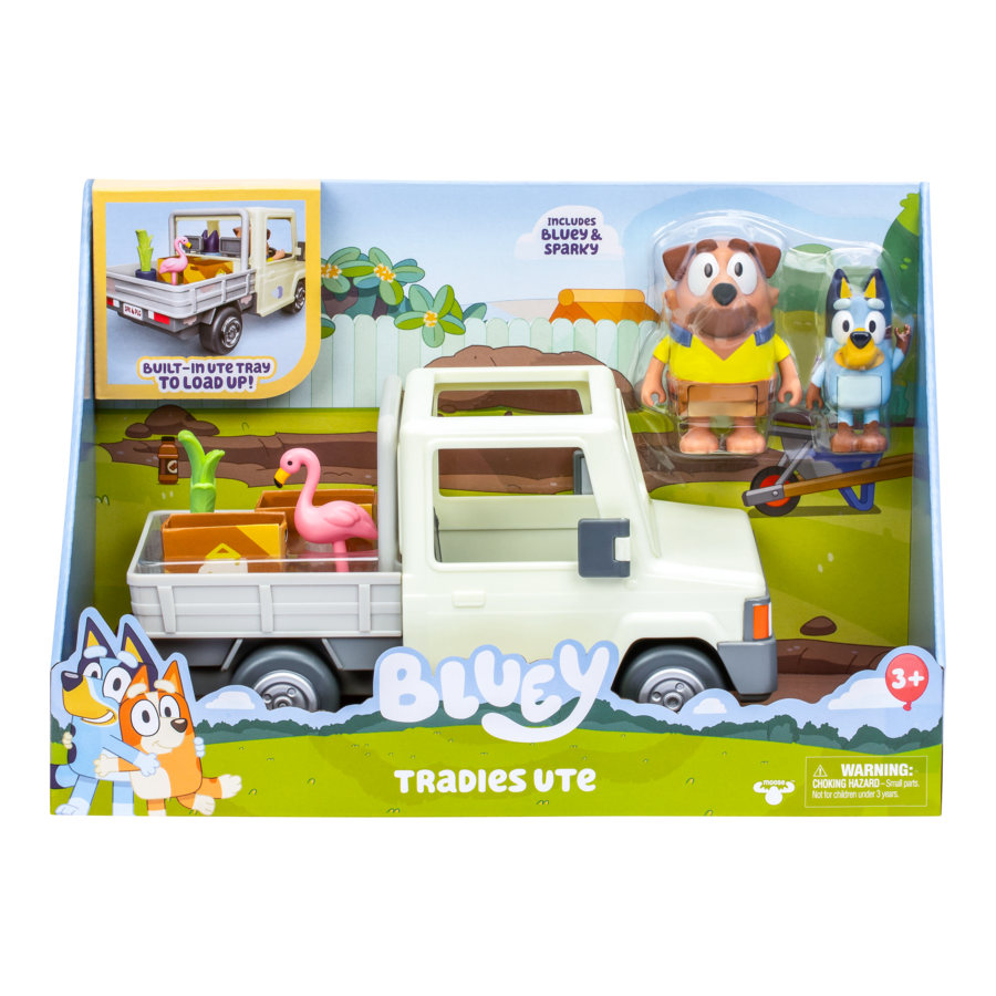 Exclusive Bluey Series 10 Tradies Ute Vehicle Set with Figures