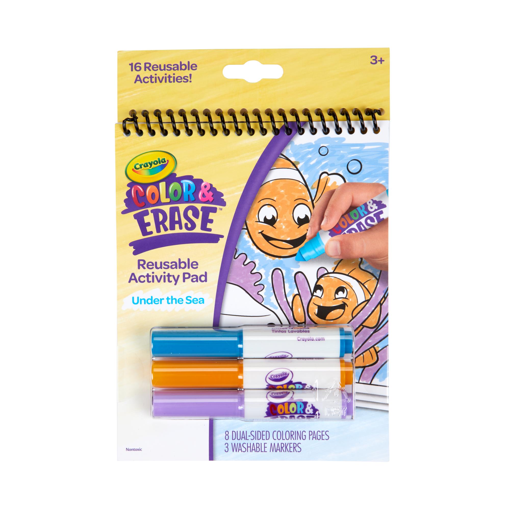 Crayola Reusable Under The Sea Colour & Erase Activity Pad for Kids